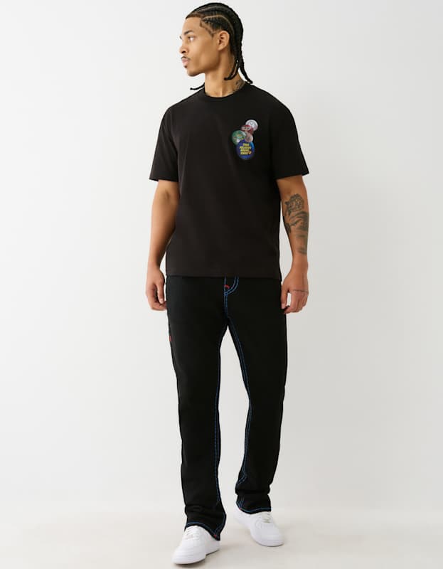 True Religion Ricky Super T Flap 34in 2sb Black Rinse