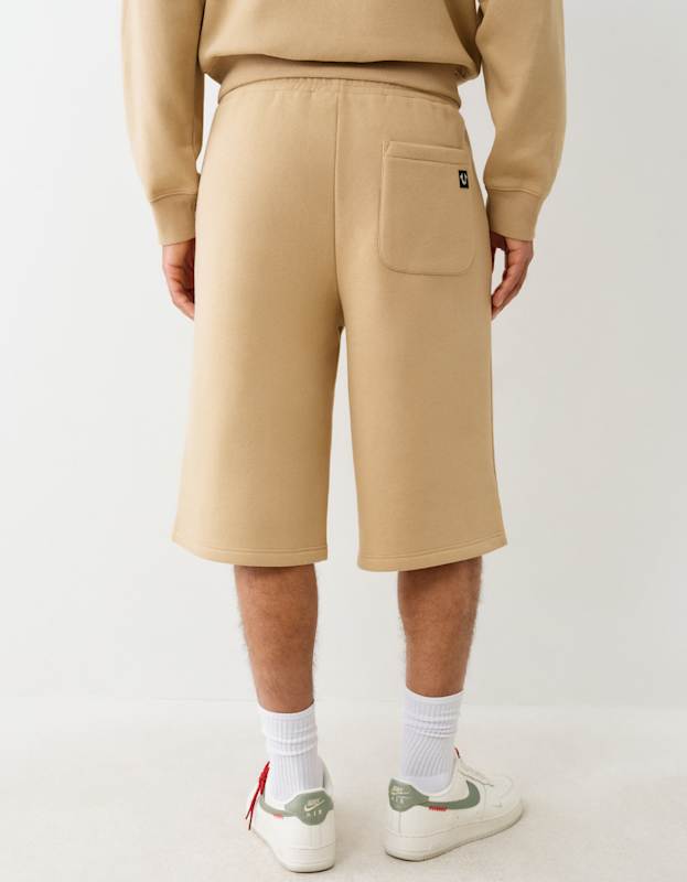True Religion Long Sweatshorts Travertine
