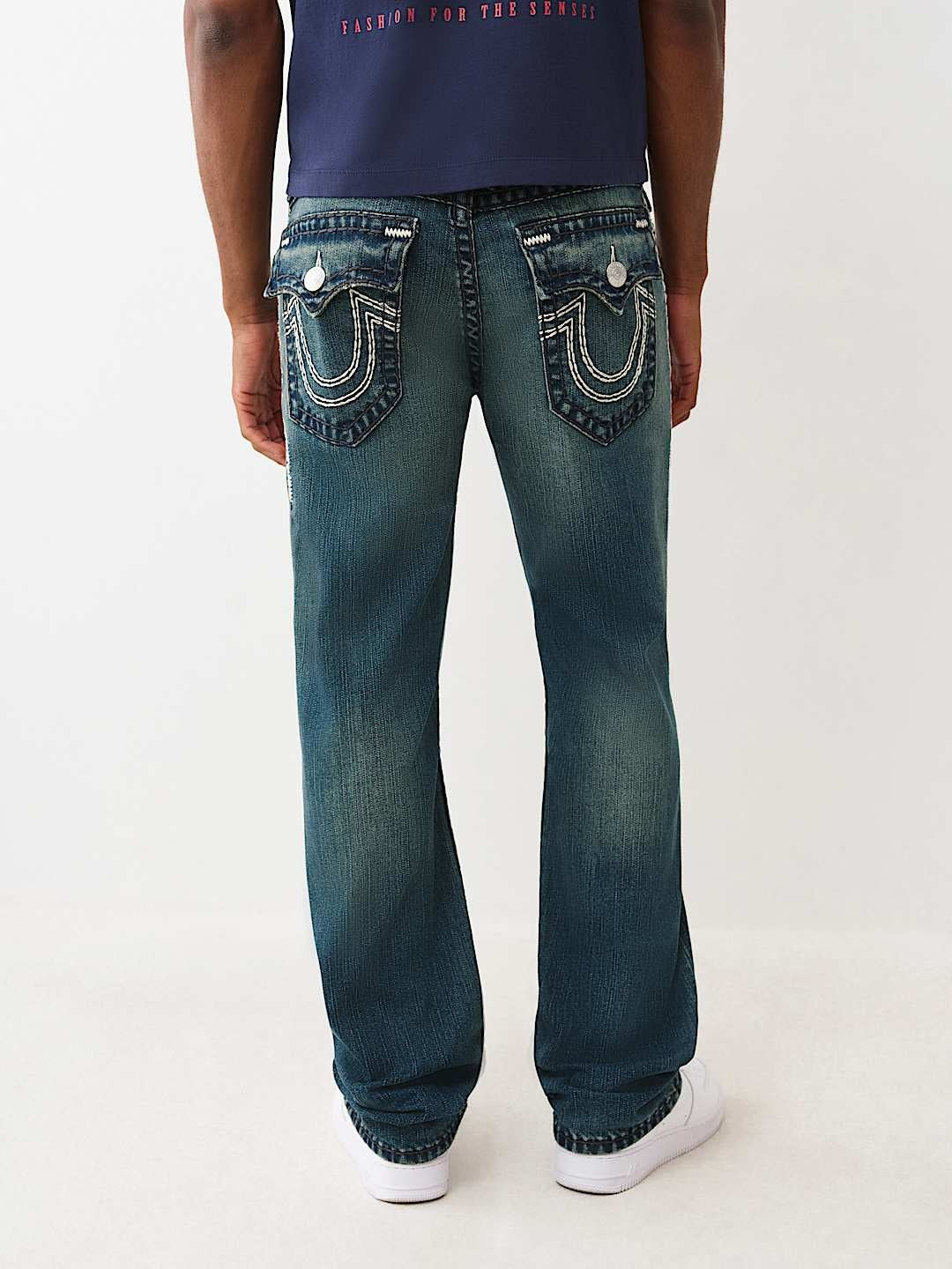 True Religion Item Ricky Super T Flap 34in Qt Hs Gotham Grind Dark Wash