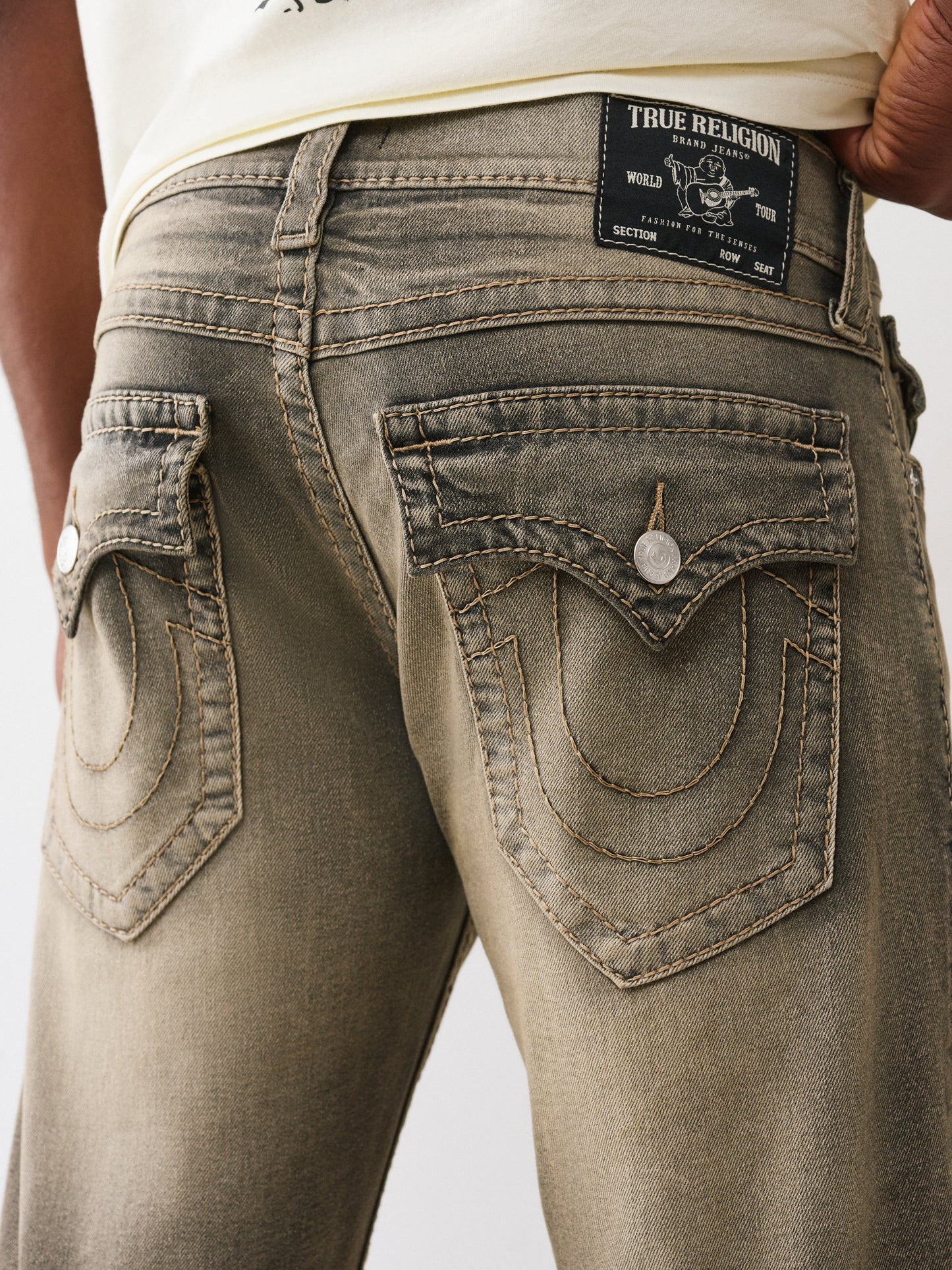 True Religion Ricky Big T Flap 34In Compass Trail Black Wash