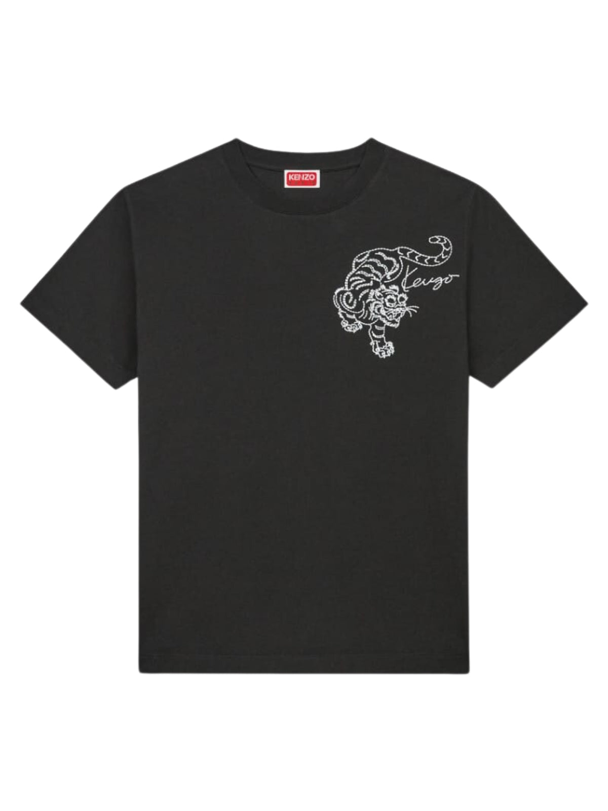 Kenzo Crew Ladies Embroidered Tiger Black
