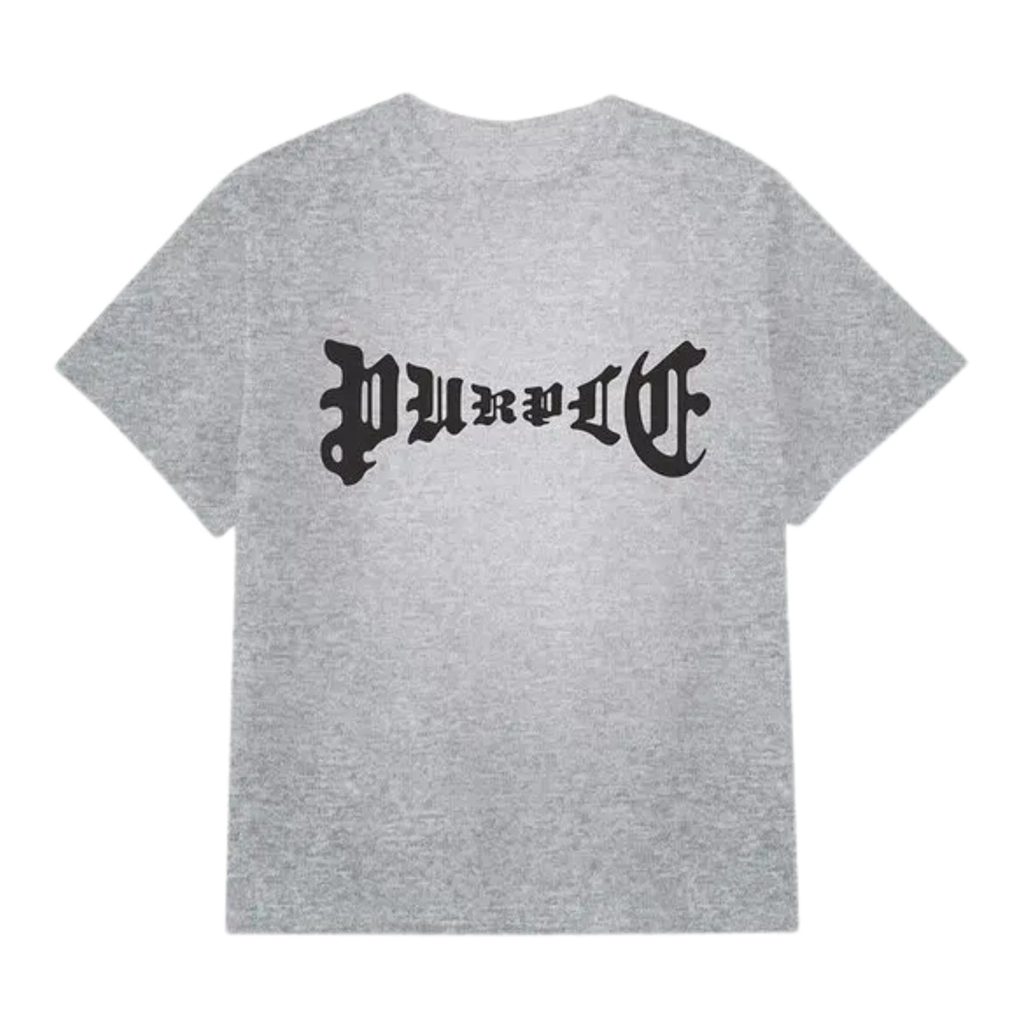 Purple T-Shirt Old English Logo Heather Grey