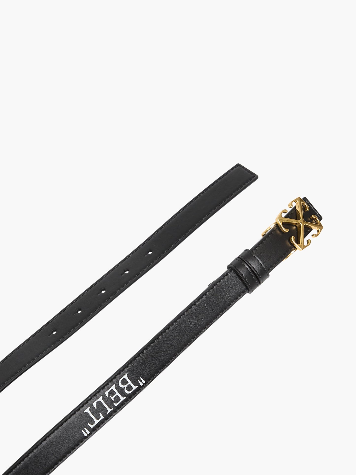 Off-White Belt Gold Buckle Logo Black