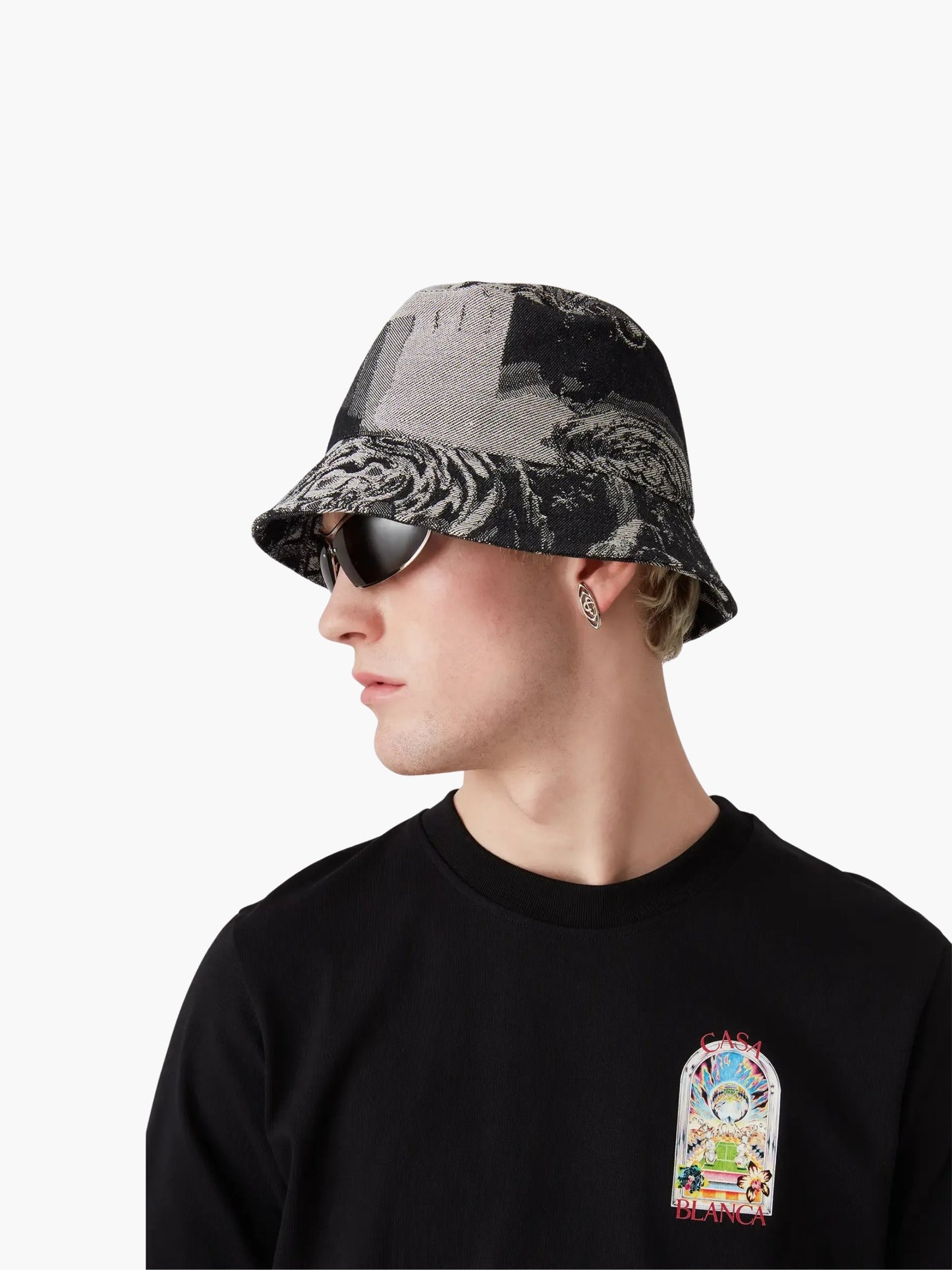 Casablanca Bucket Hat Rave Denim Collage