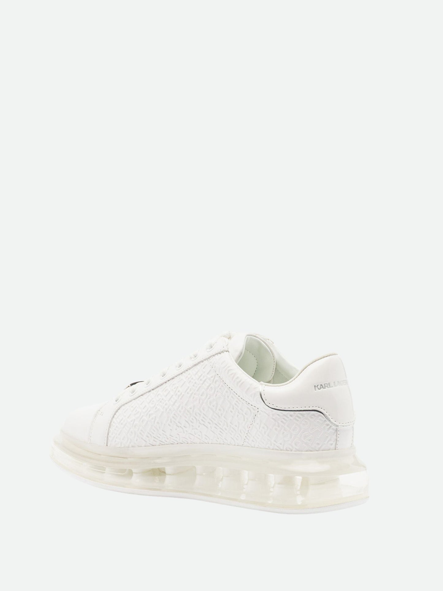 Karl Lagerfeld Sneaker Kl565 Kapri Cushion Emboes Repeat Lo Lace White Leather-Mono