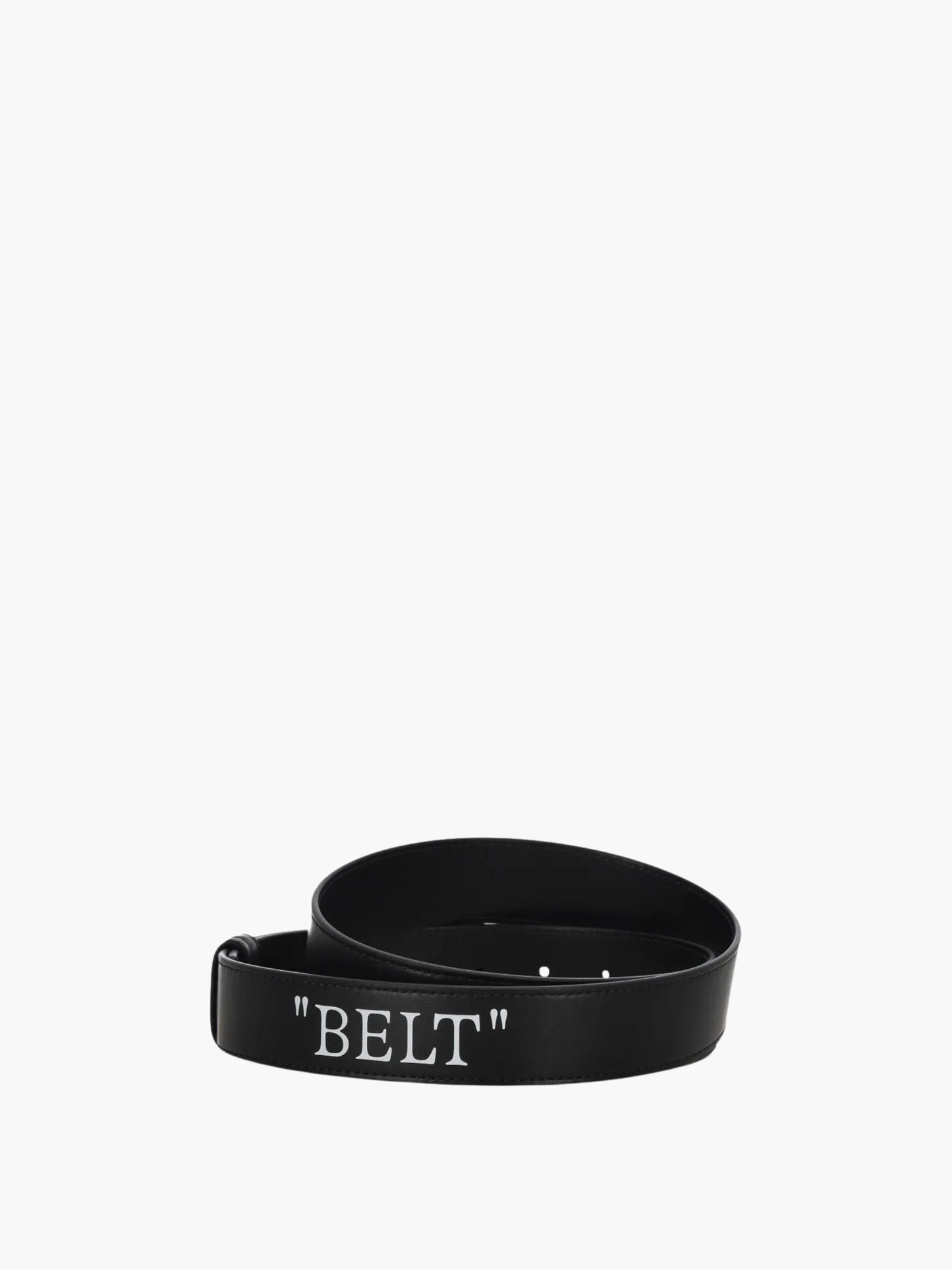 Off-White Belt Silver Buckle Logo Black