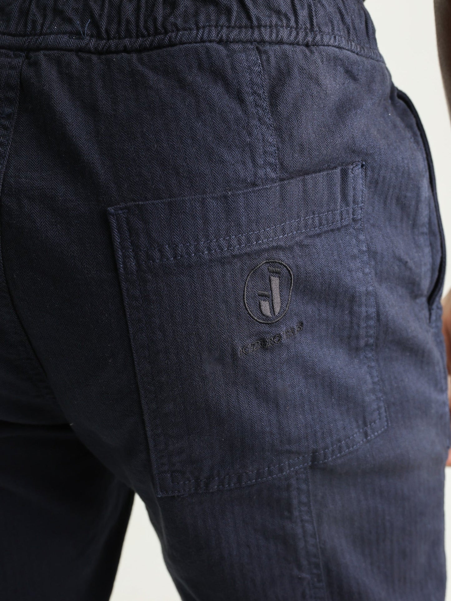 Iceberg Elasticated Woven Pant Navy