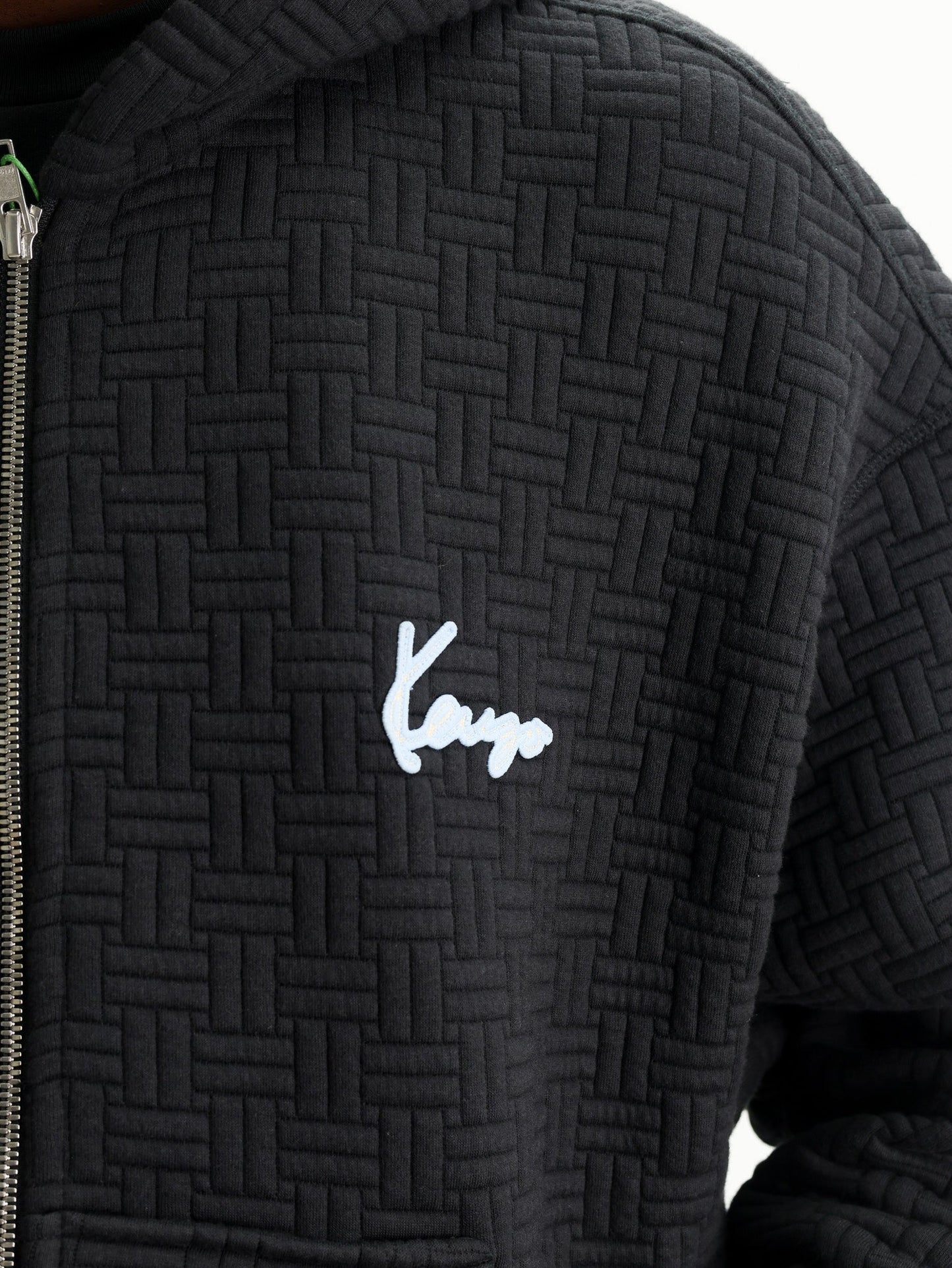 Kenzo Zip Up Hoodie Boxy Black