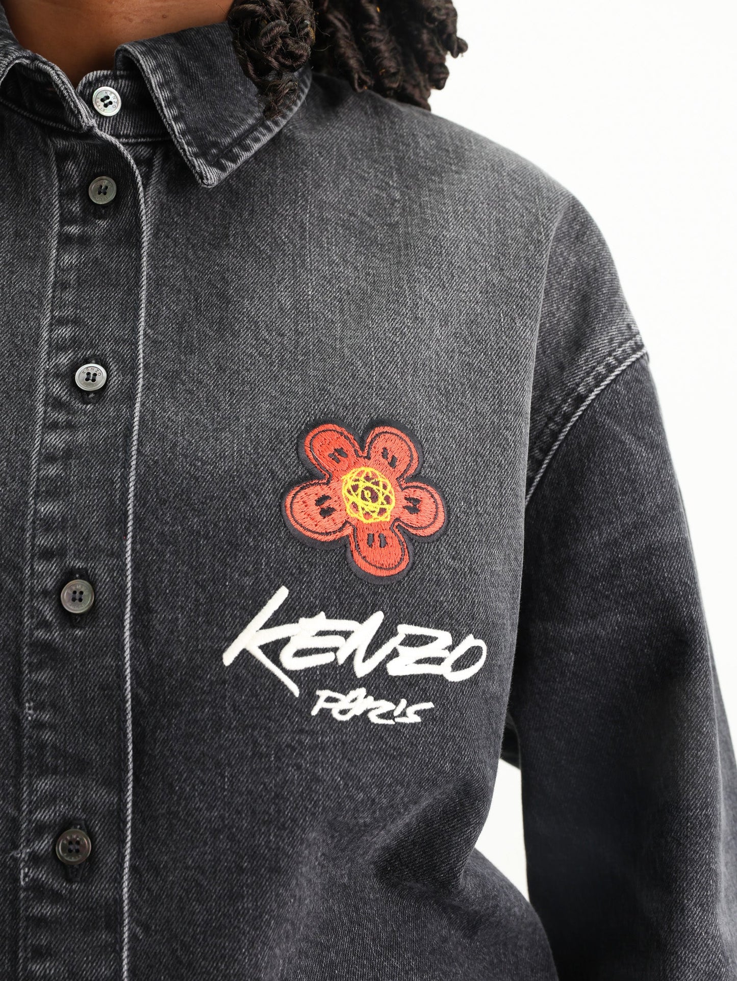 Kenzo Shirt Denim Black Stone