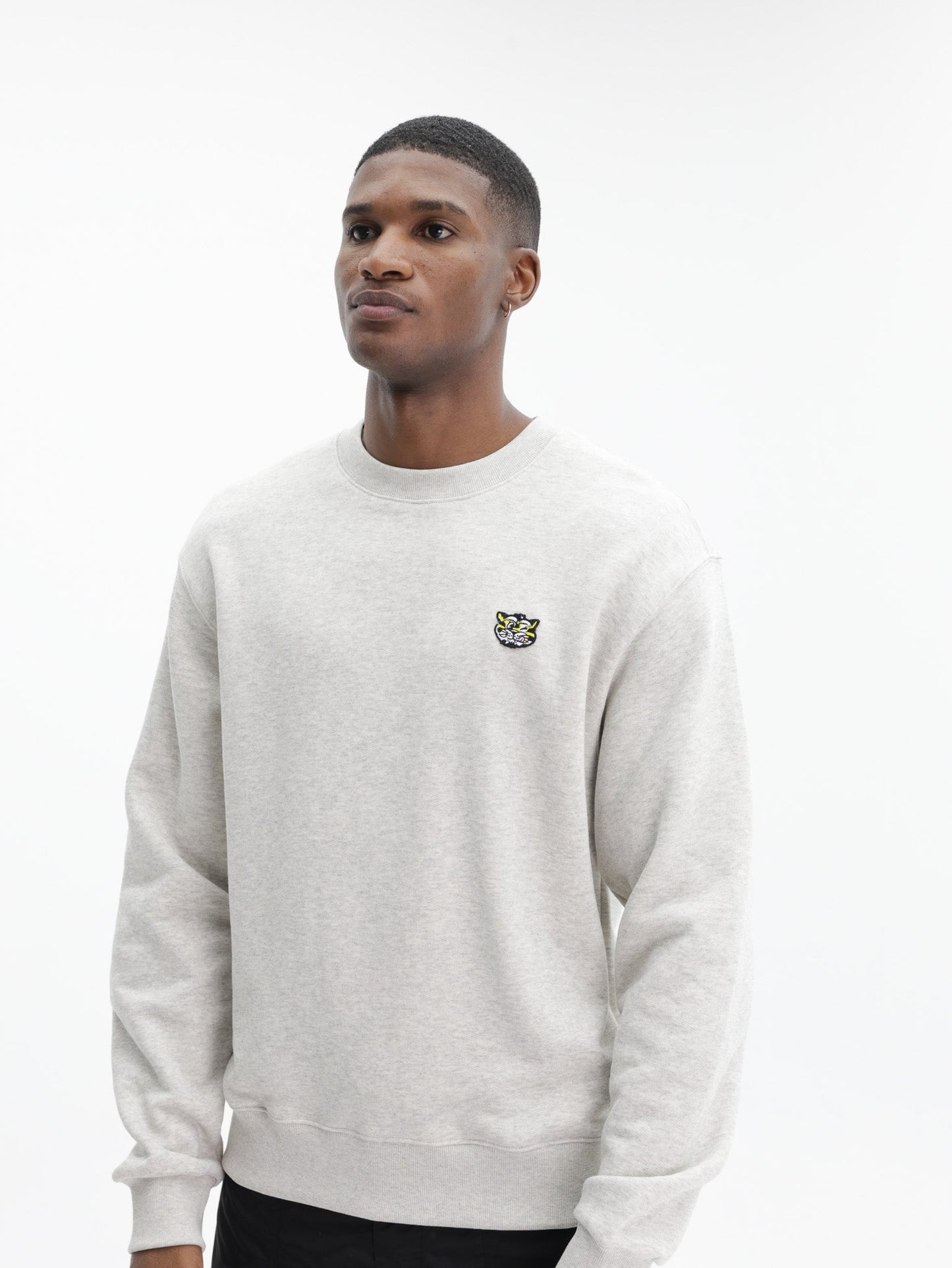 Kenzo Sweatshirt Knitted Cotton Pullover Grey