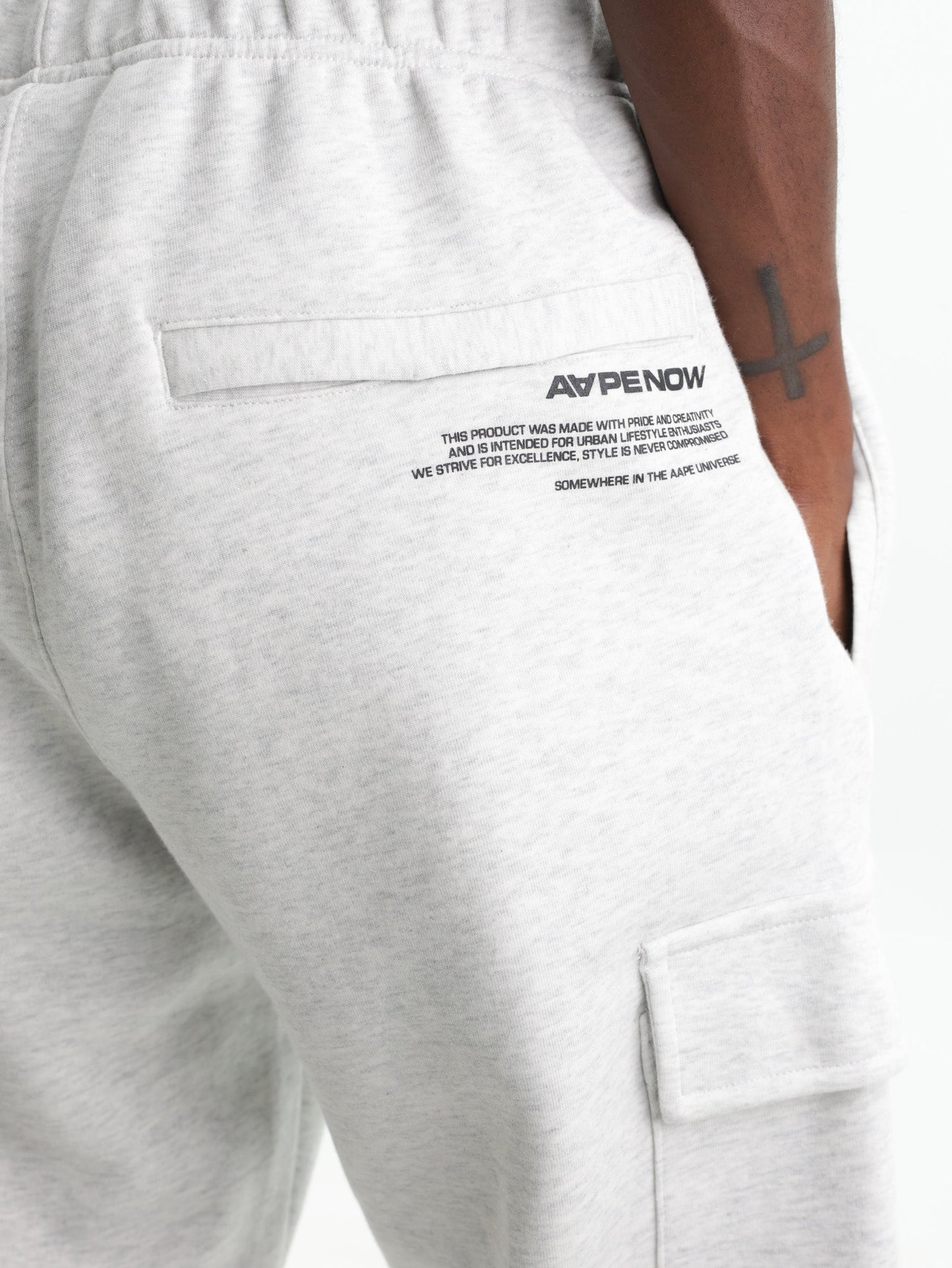 Aape Track Pants Now Heather White