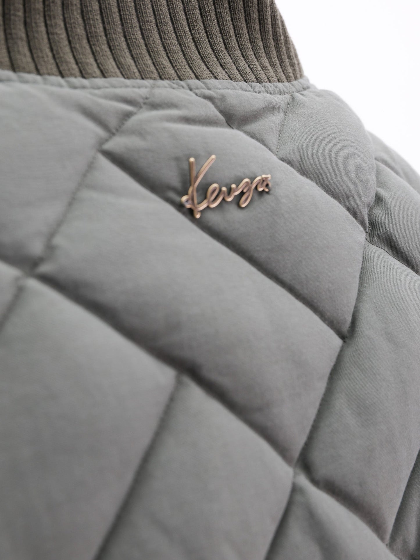Kenzo Jacket Quilted Weave Khaki