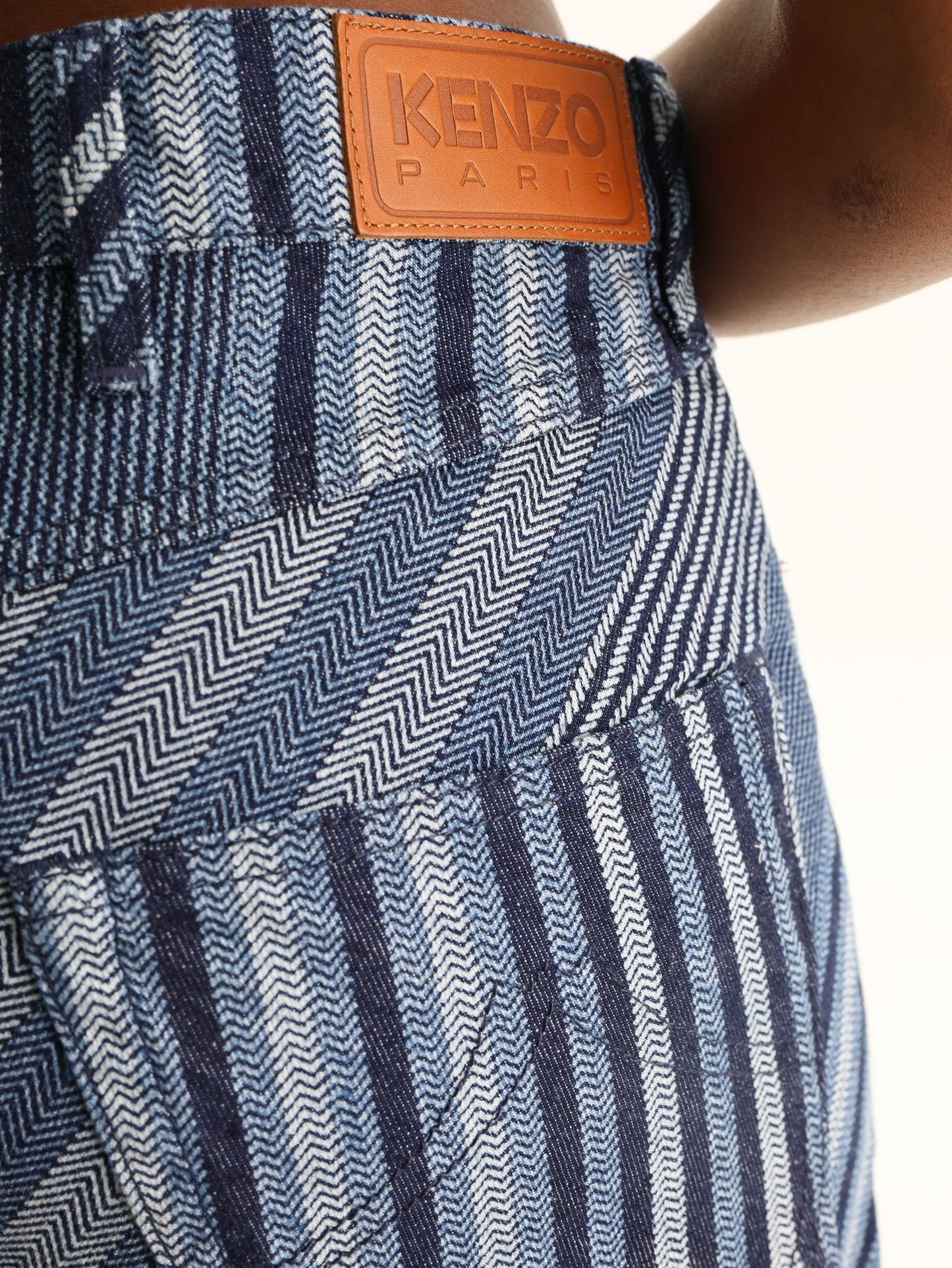Kenzo Jeans Stripes Denim Rinse Blue