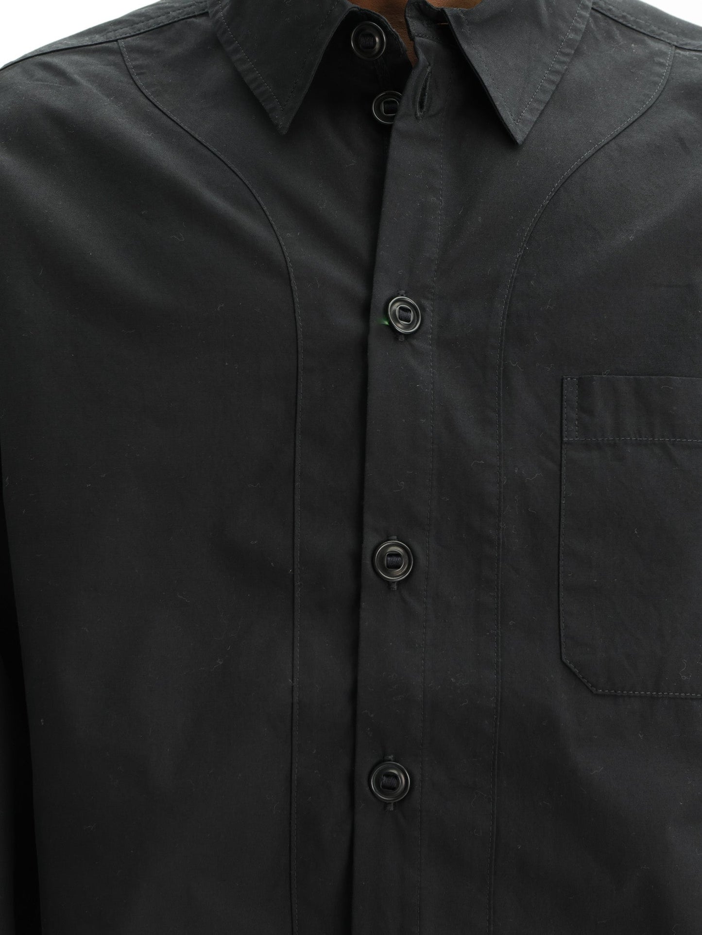 Kenzo Shirt Ls Woven Cotton Black