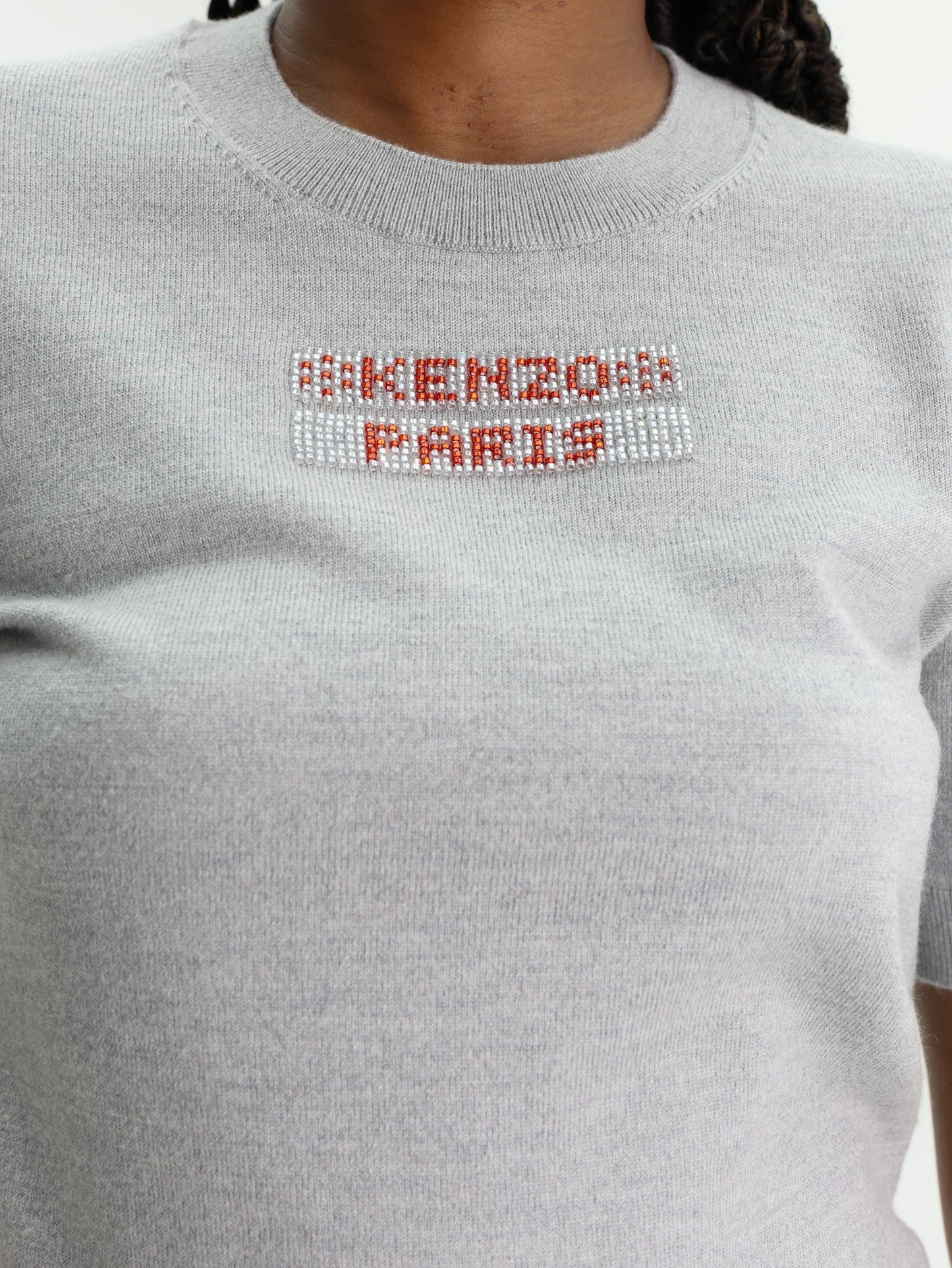 Kenzo T-Shirt Logo Pearl Grey