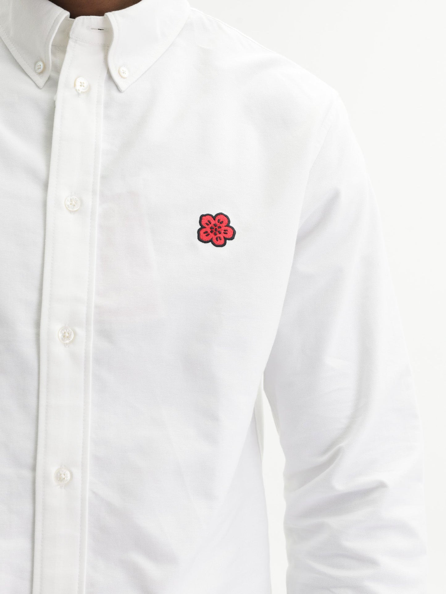 Kenzo Shirt Ls Woven Cotton White