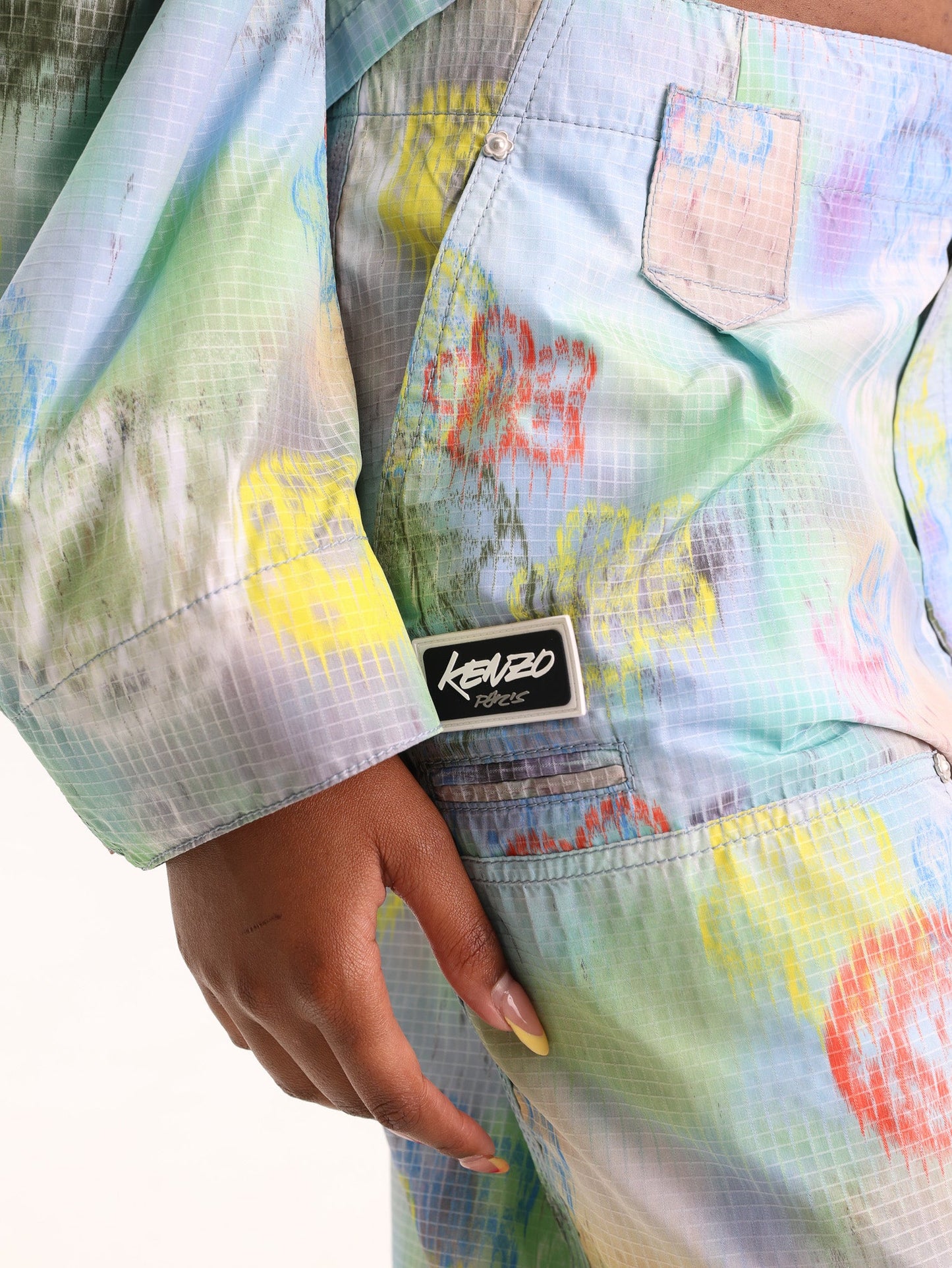 Kenzo Pants Woven Synthetic Blue