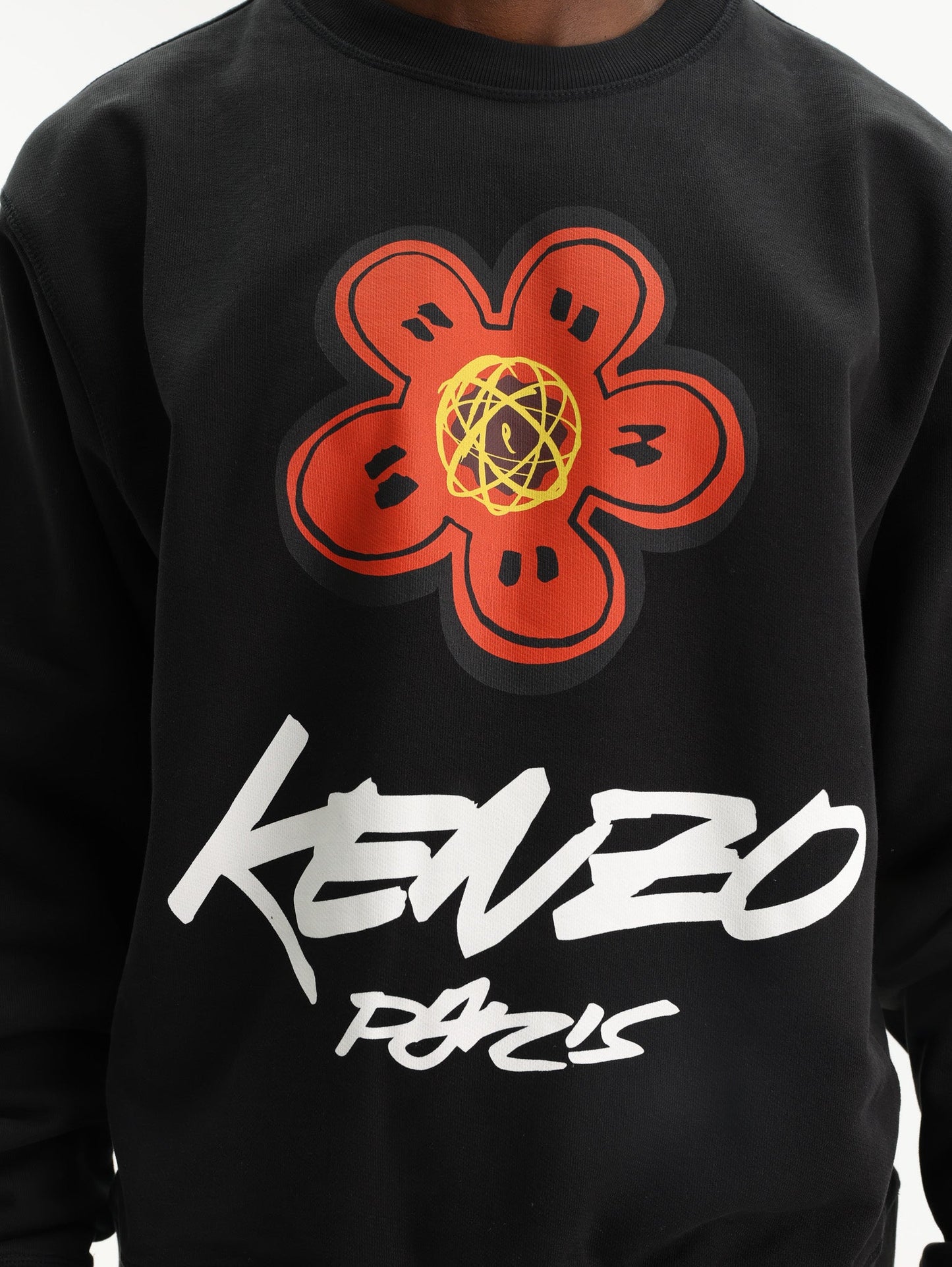 Kenzo Sweater Boke Flower Logo Black