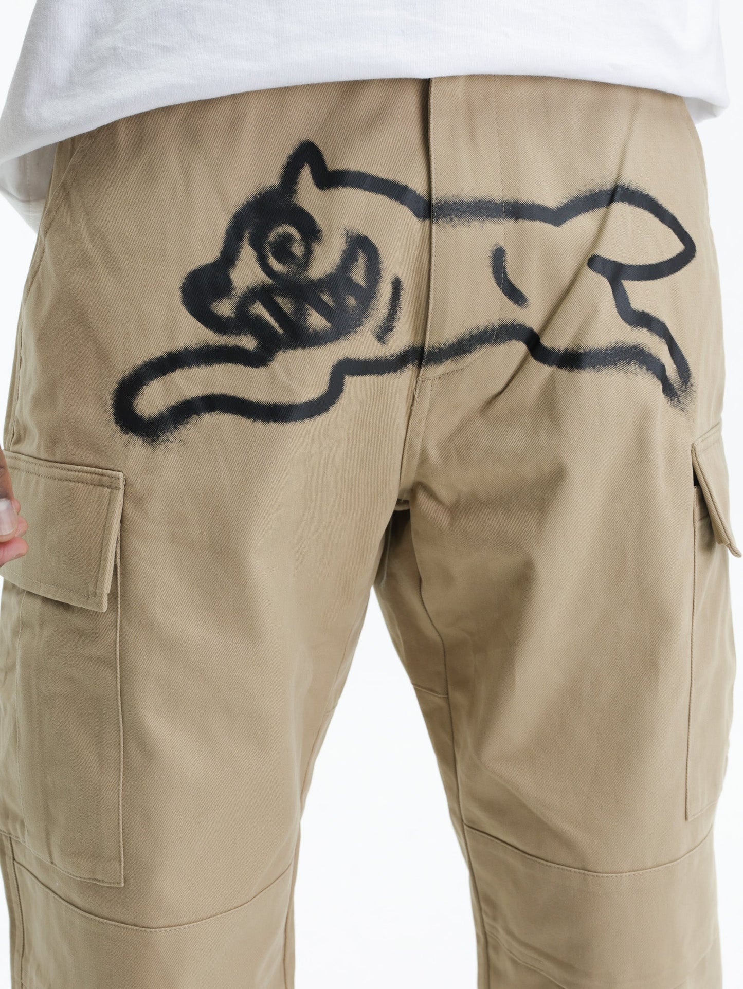 Ice-cream Pants Spray Paint Dog Tan