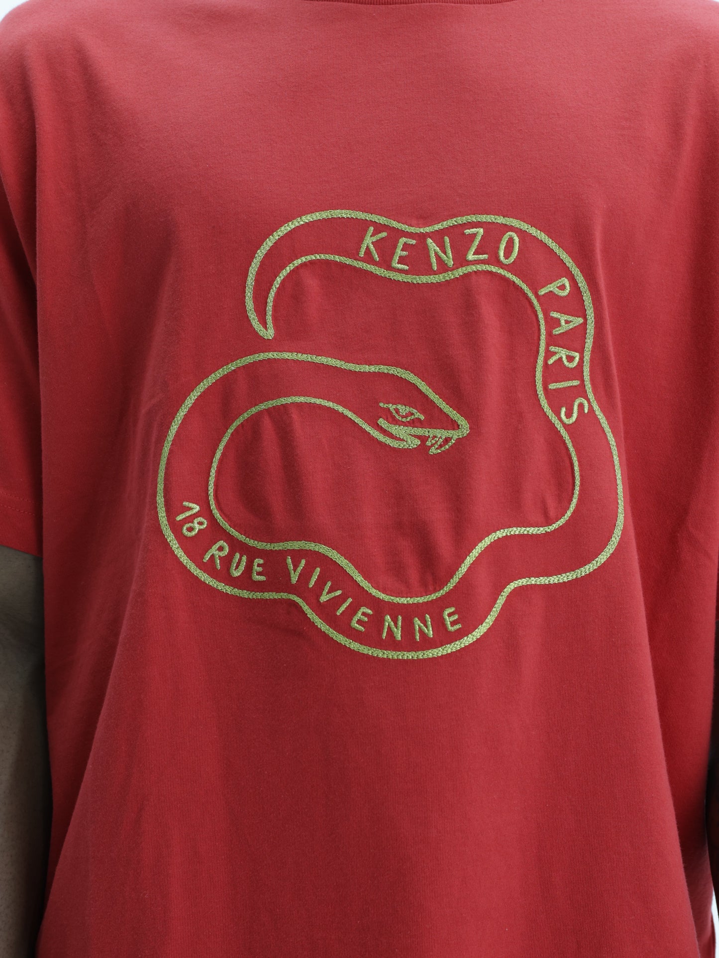 Kenzo T-Shirt Snake Gold-Red