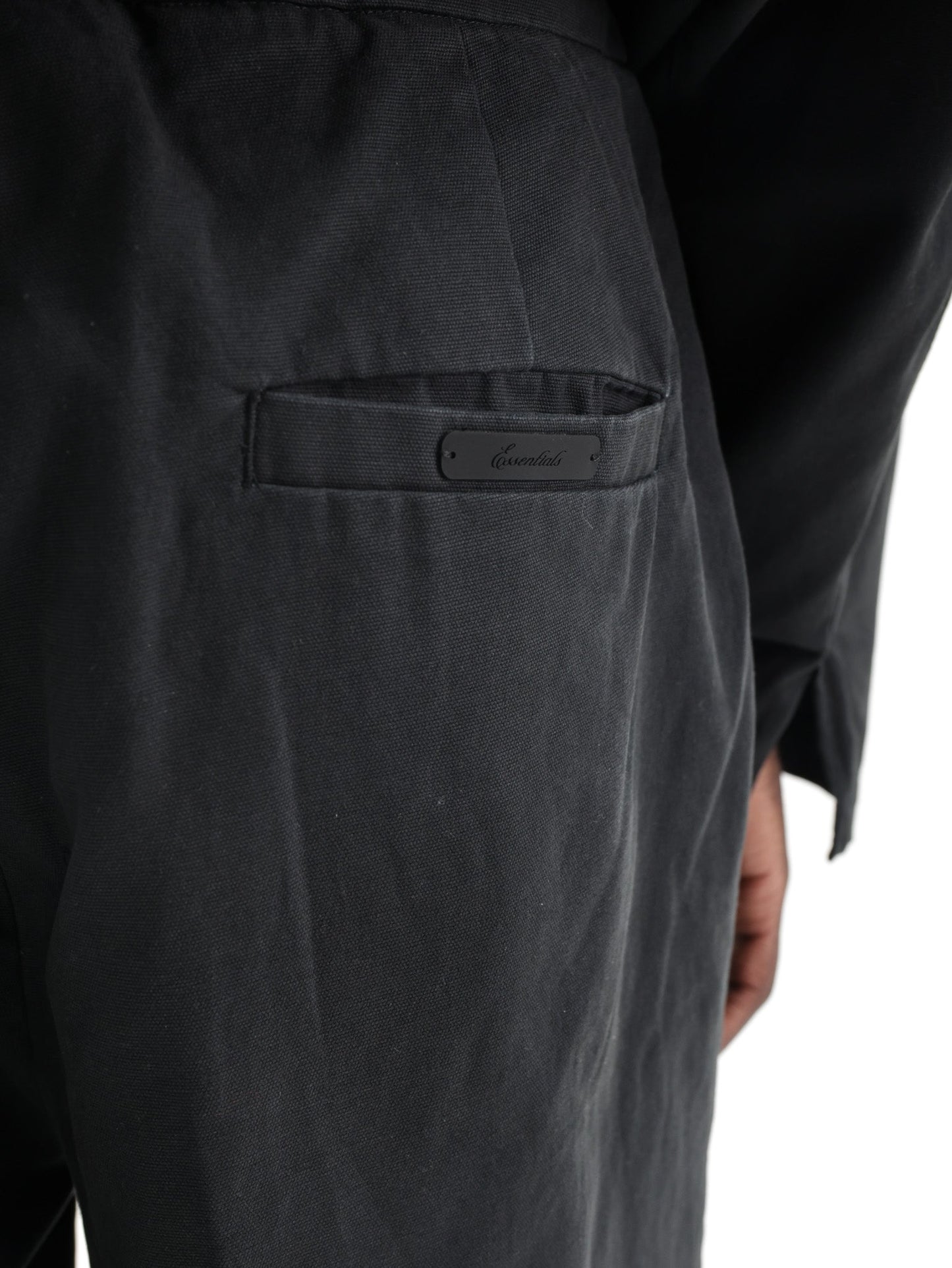 Fear Of God Pants Essentials Canvas Pleat Front Black