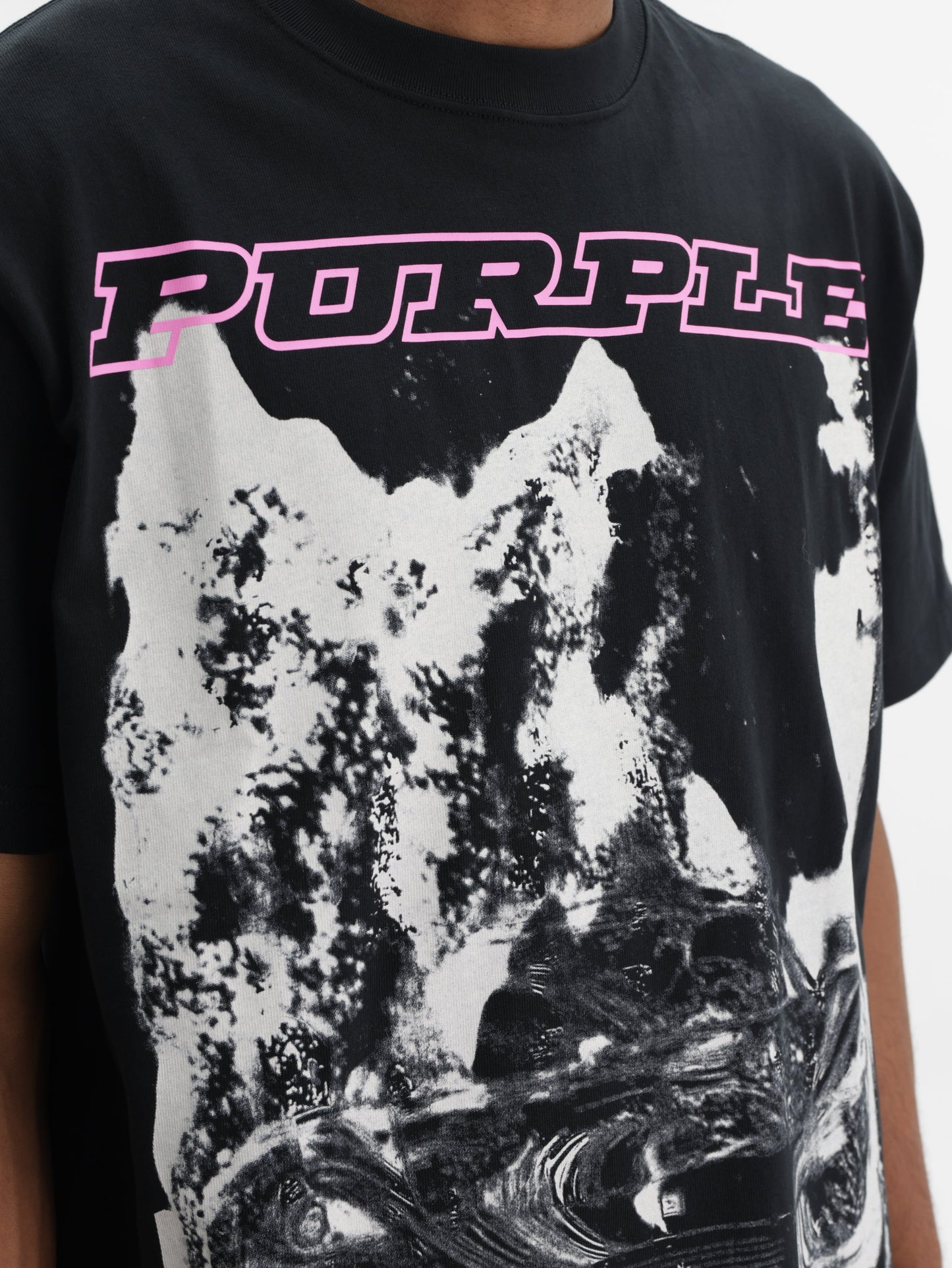 Purple T-Shirt Hwt Black