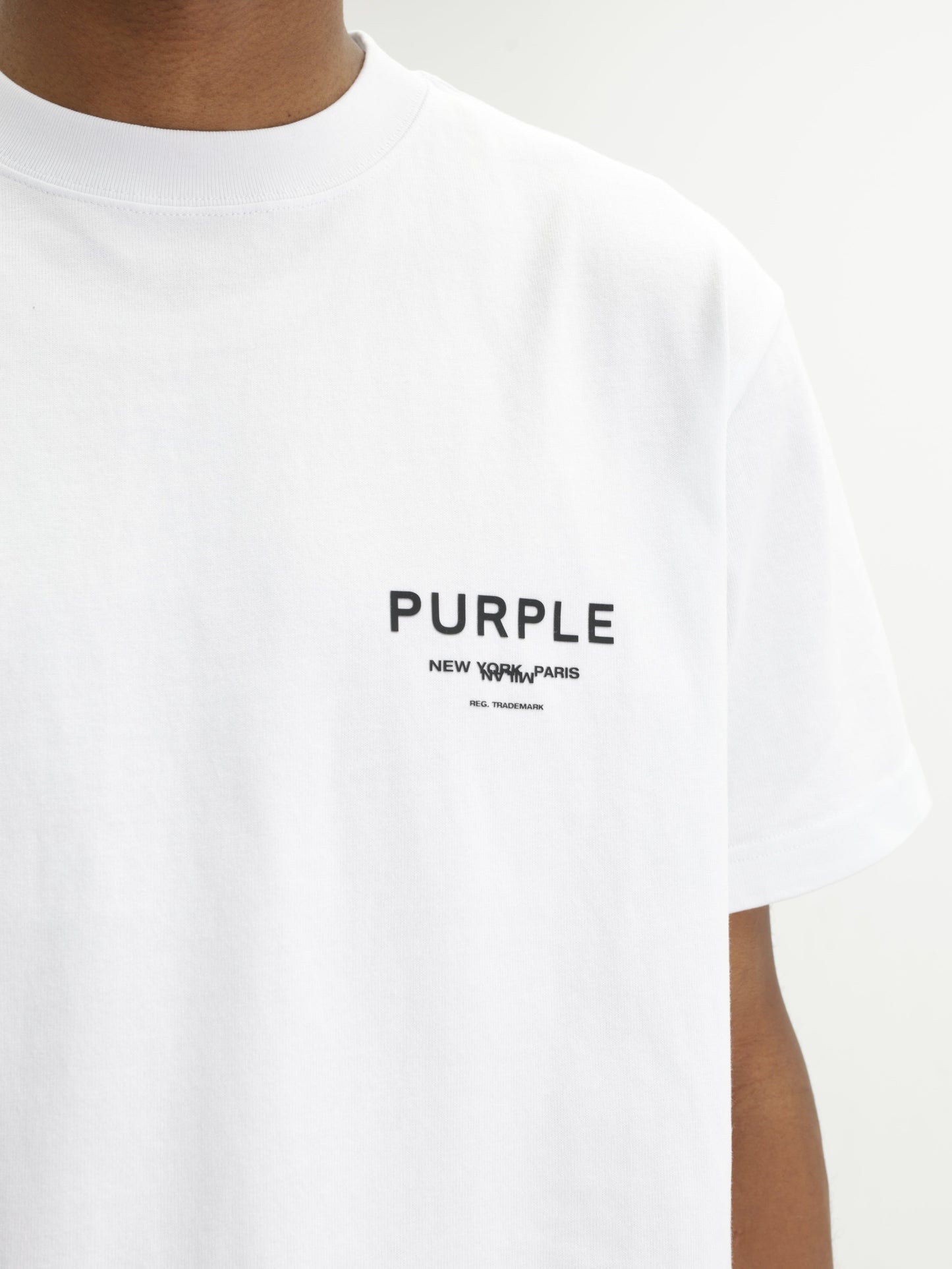 Purple T-Shirt Hwt White