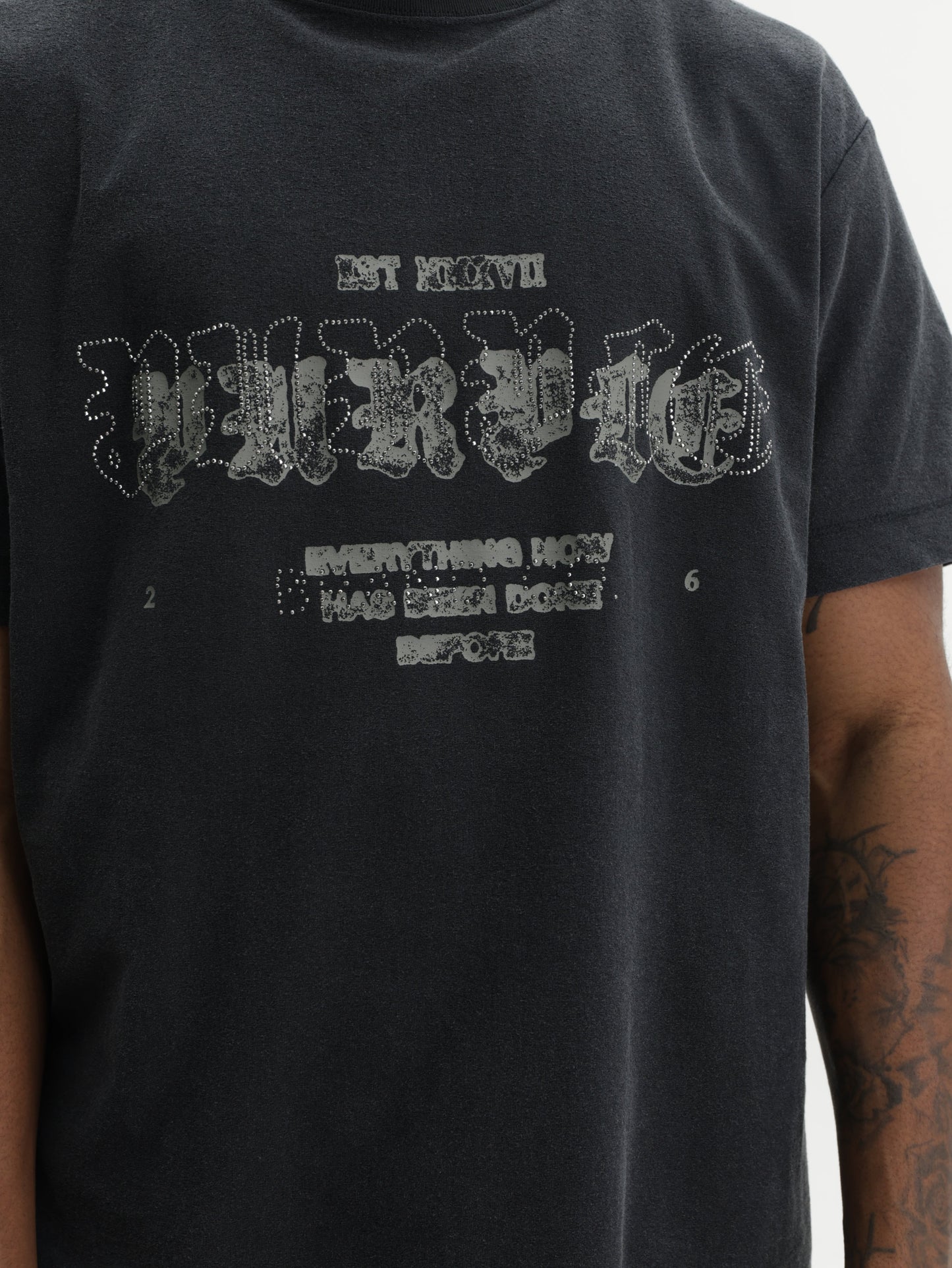 Purple T-Shirt Textured Black