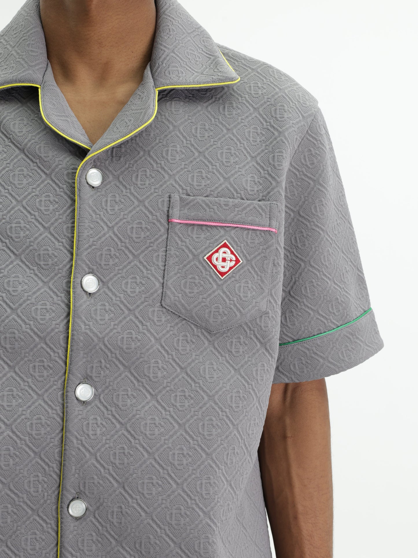 Casablanca Shirt Monogram Embossed Grey