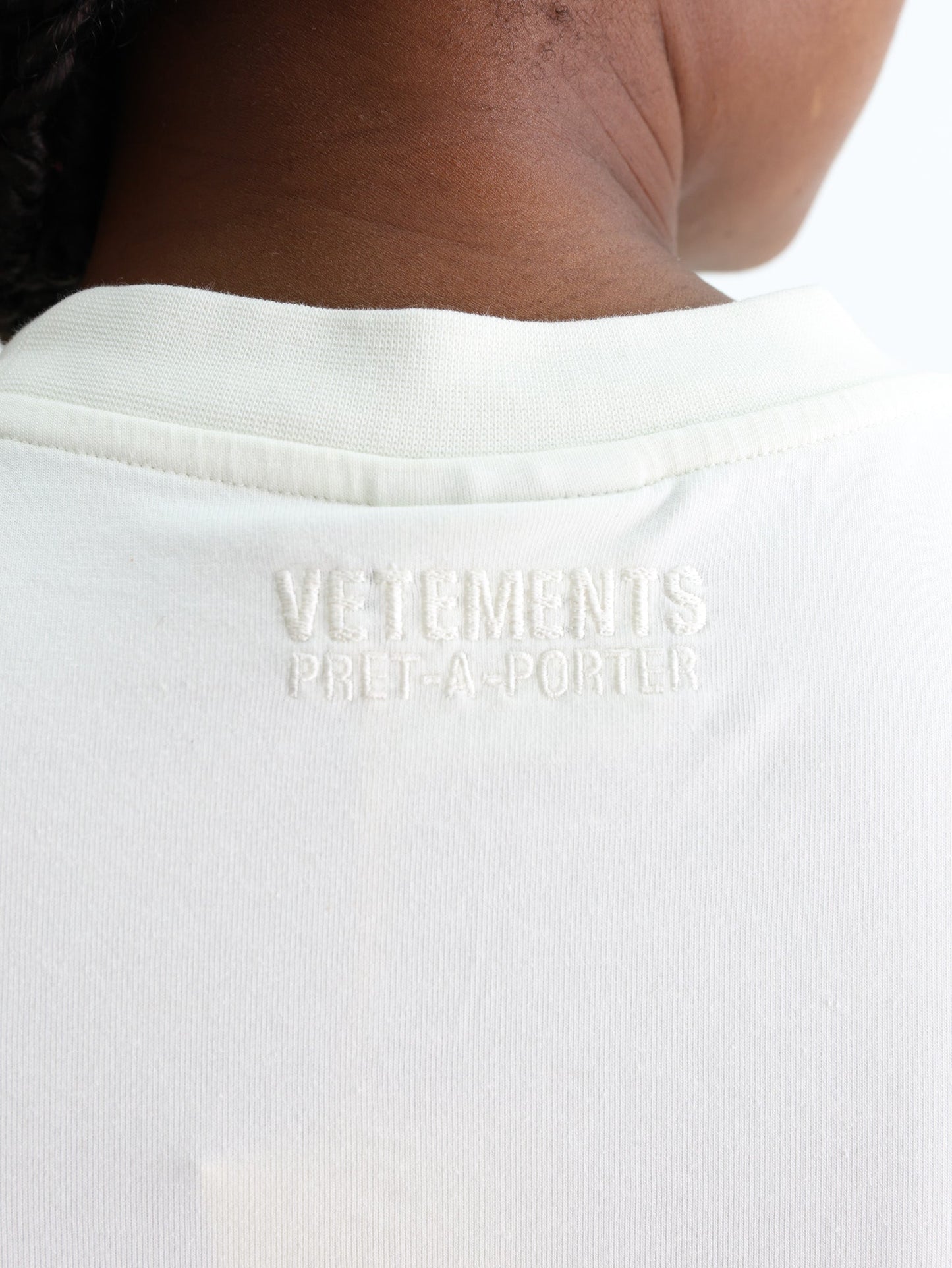 Vetements T-Shirt Logo Fitted Women White