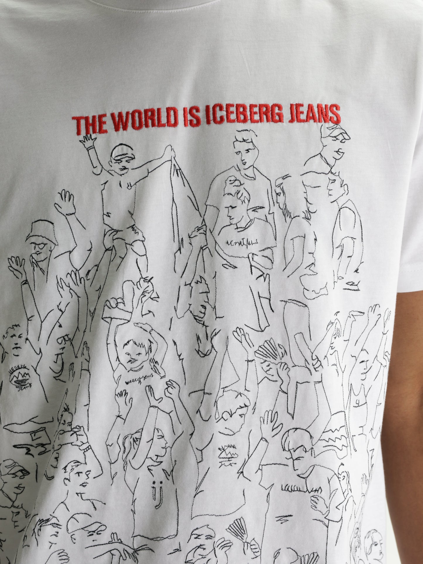 Iceberg Jeans T-Shirt People Ao Print White