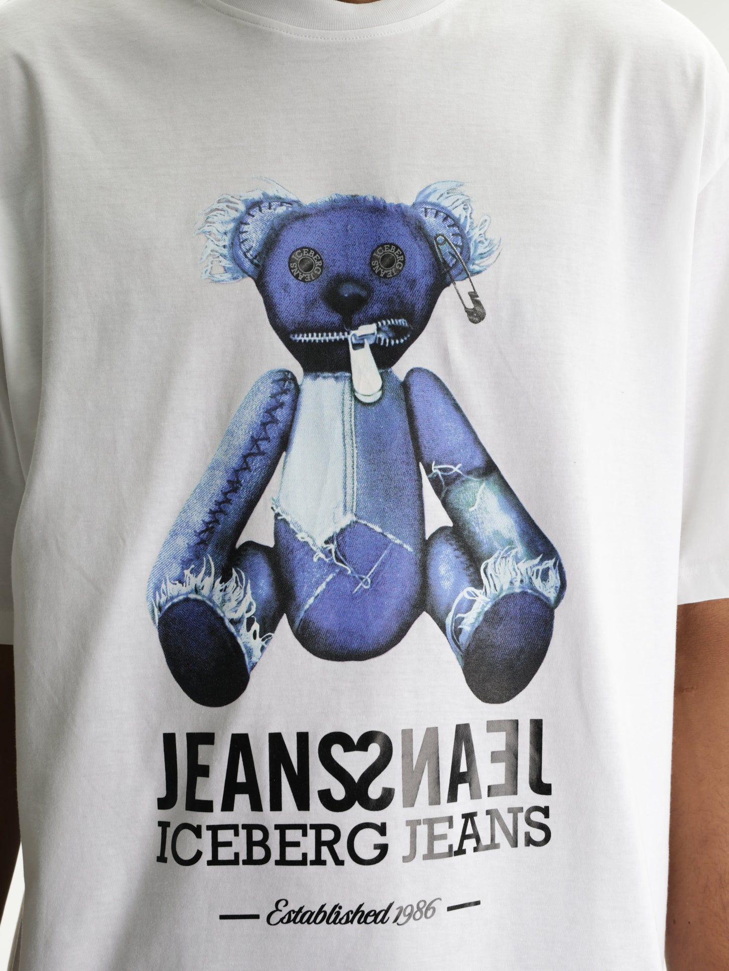 Iceberg Jeans T-Shirt Teddy Print White