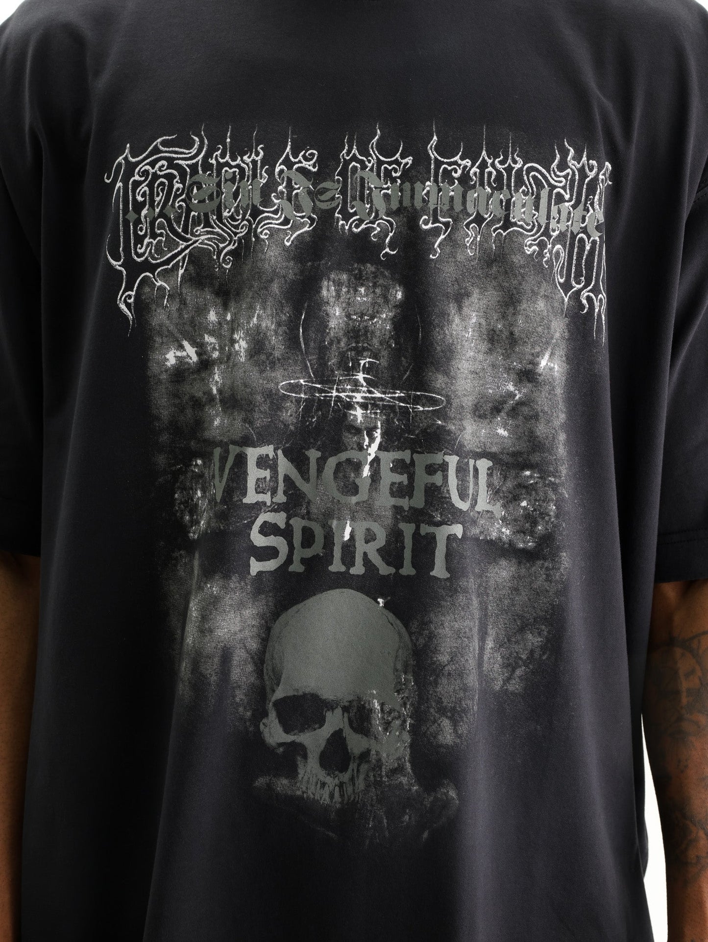 Vetements T-Shirt Cof Vengeful Spirit Oversized Black