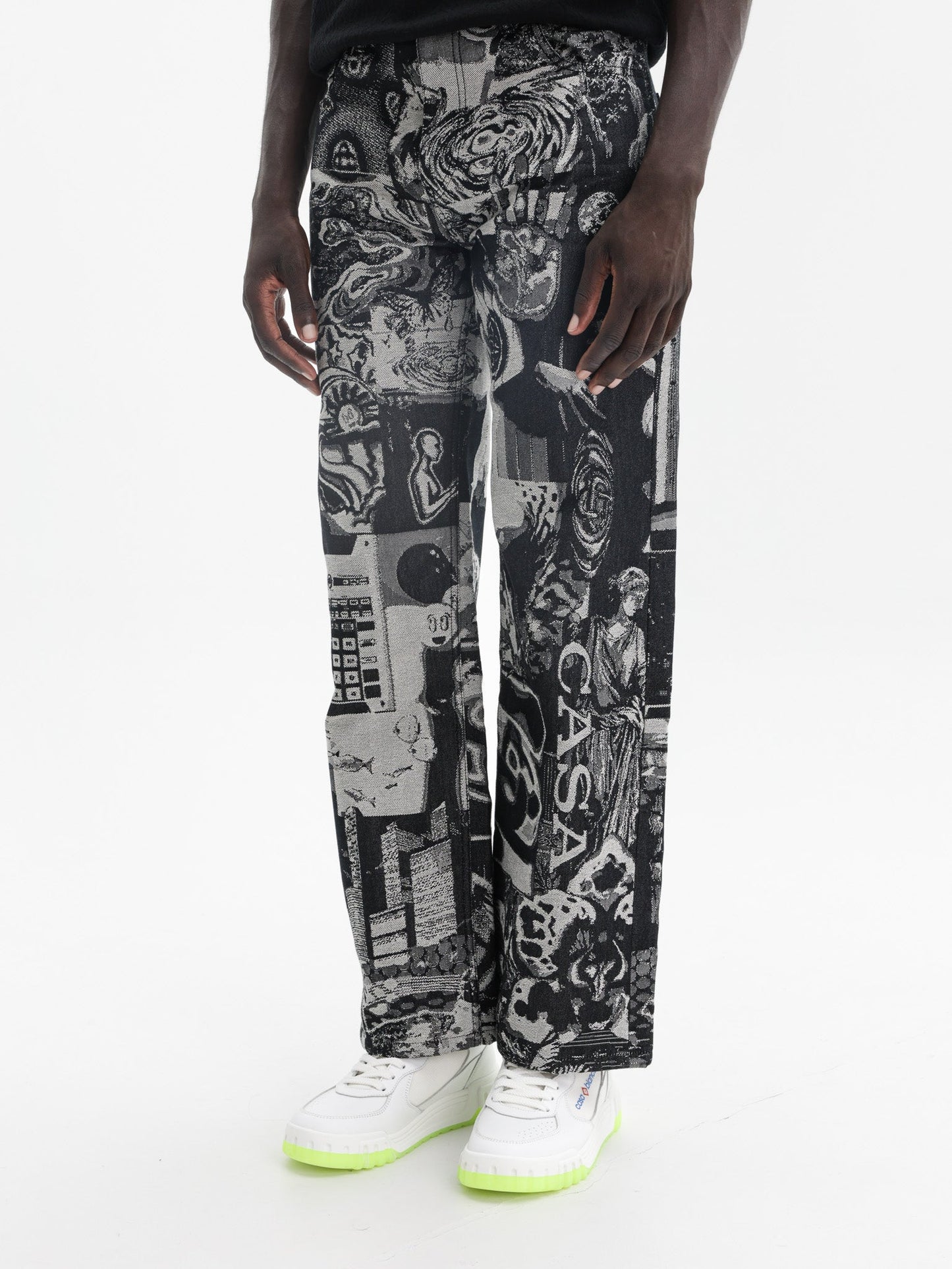 Casablanca Jeans Rave Straight Leg Collage