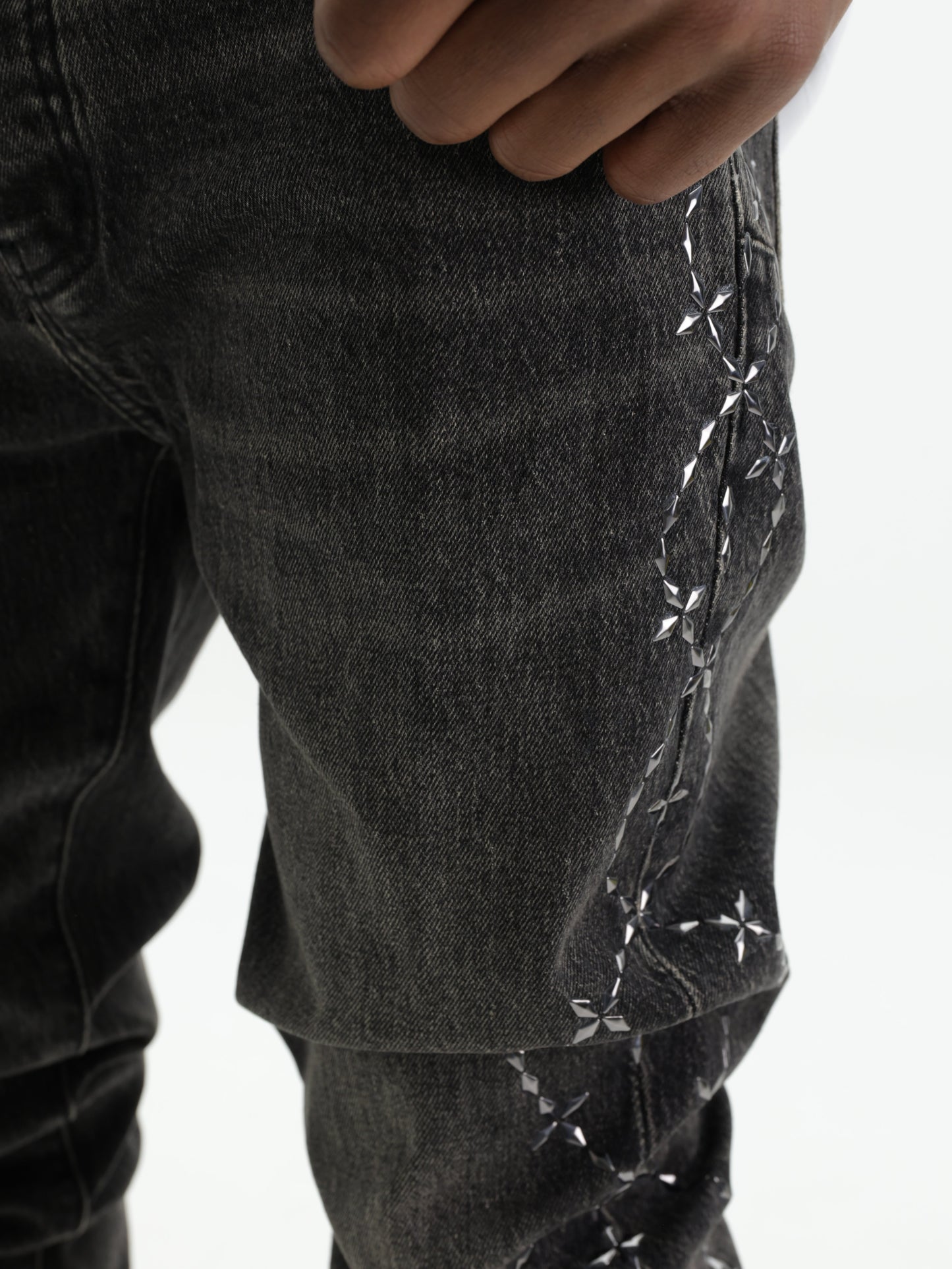 Purple Jeans Skinny Twist Black