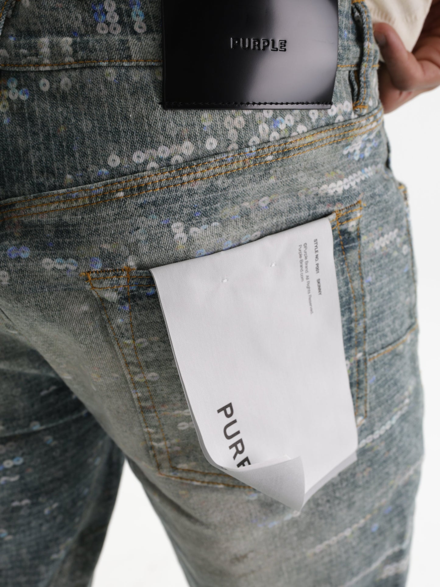 Purple Jeans Skinny Printed Indigo