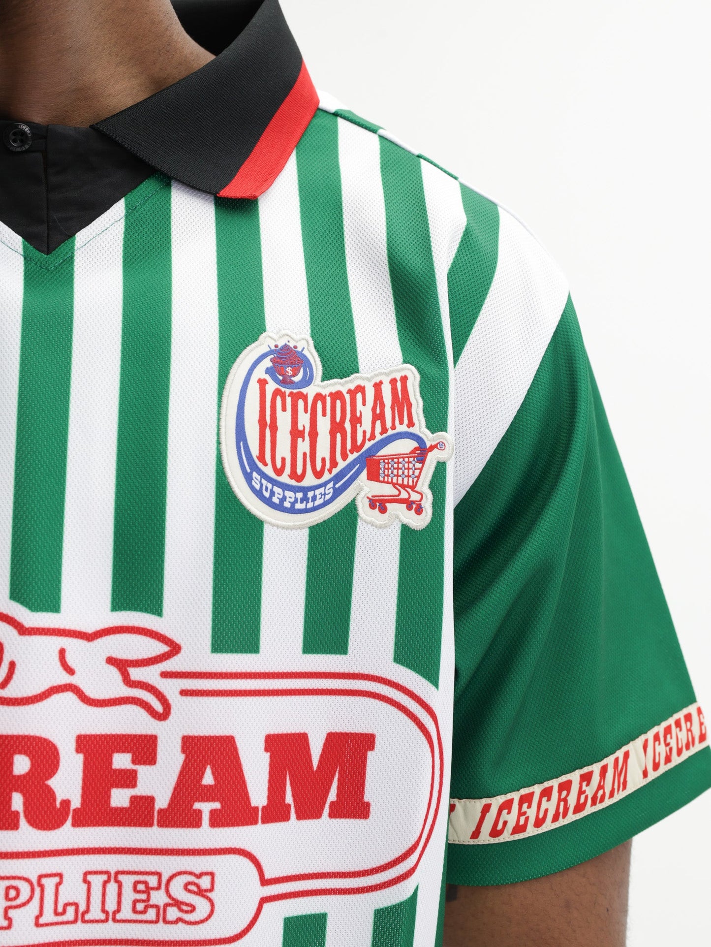 Ice Cream Shirt Striped Football Green
