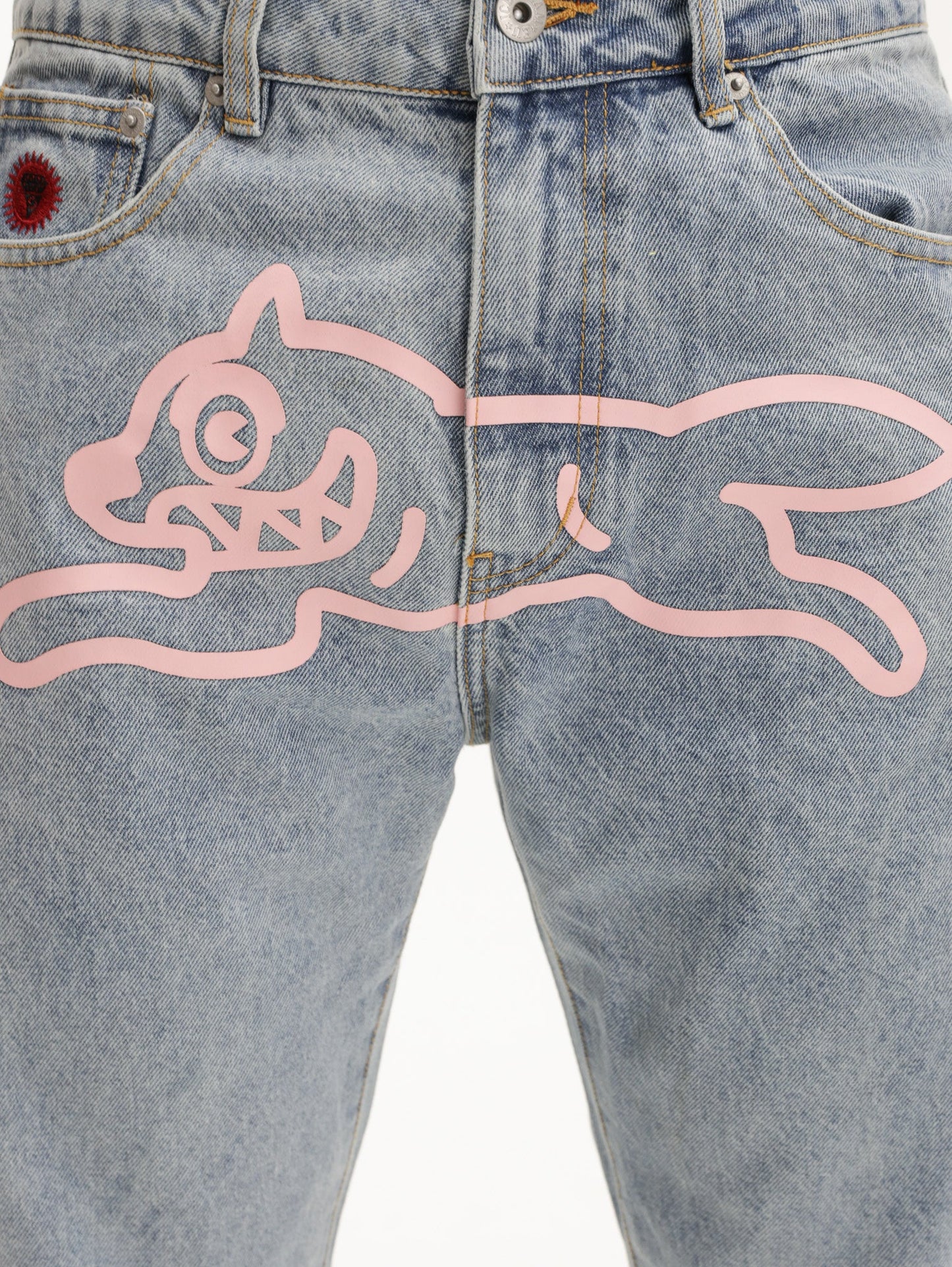 Ice Cream Jeans Running Dog Heavy Wash Blue