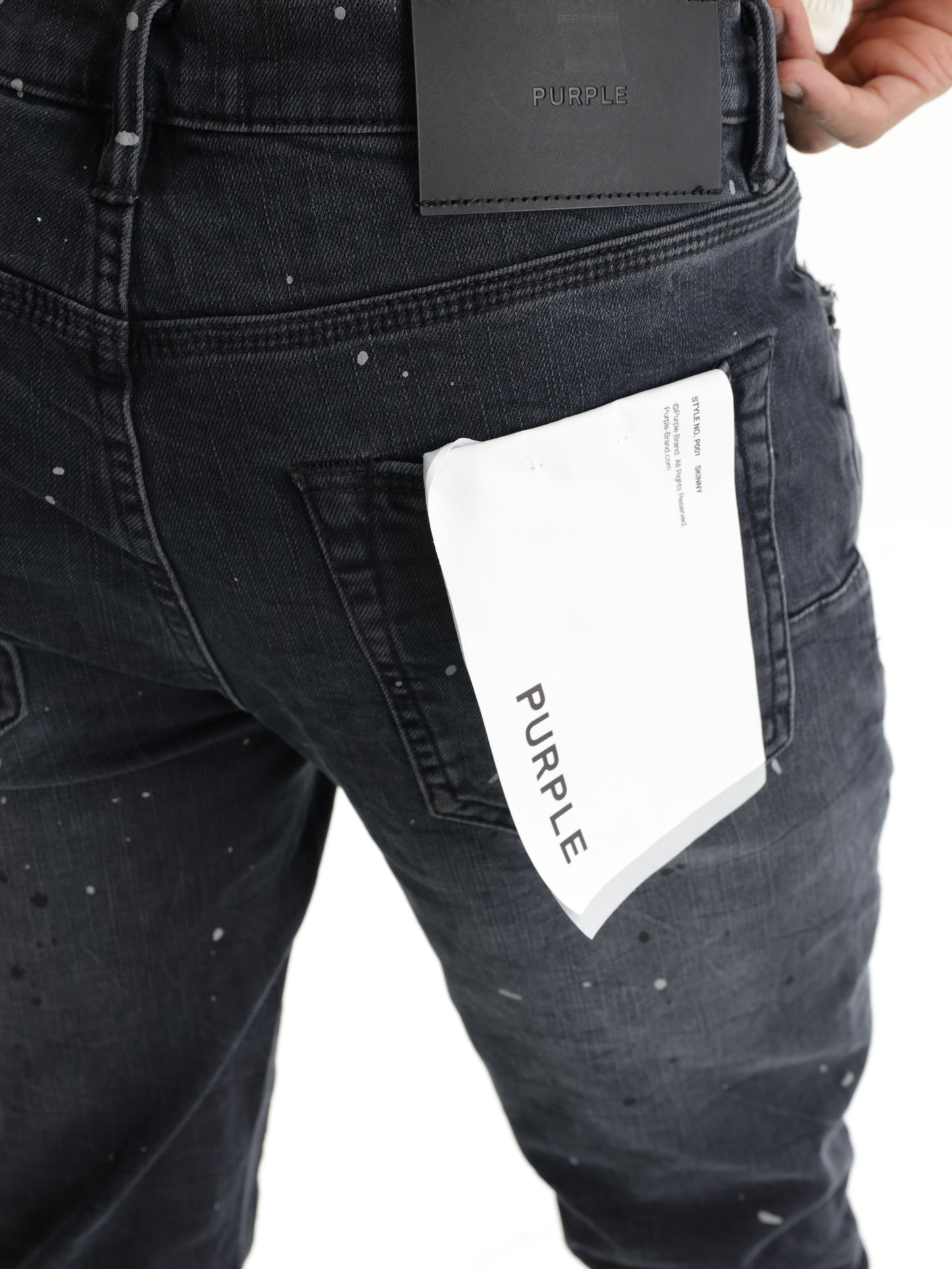 Purple Jeans Reflective Paint Black