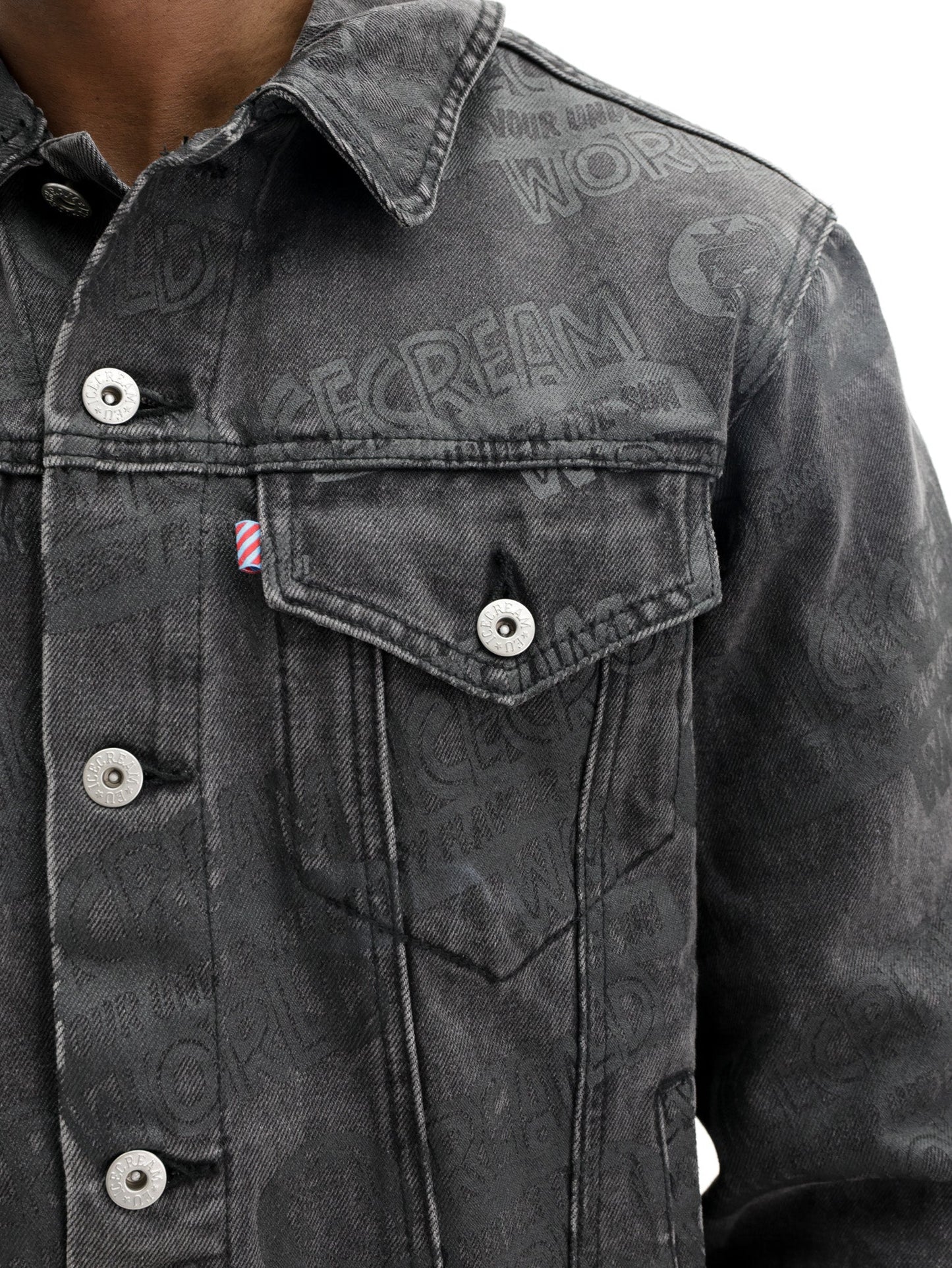 Ice Cream Jacket Every Flavour Denim Trucker Washed Black