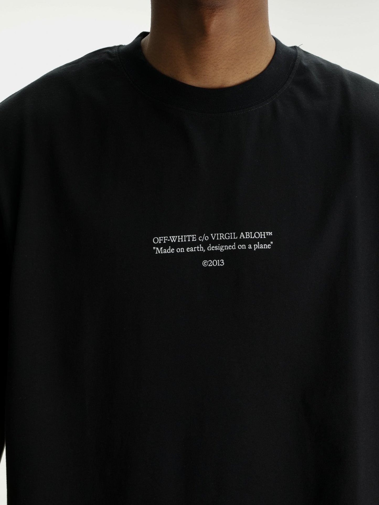 Off - White T-Shirt Statement SS Skate Black