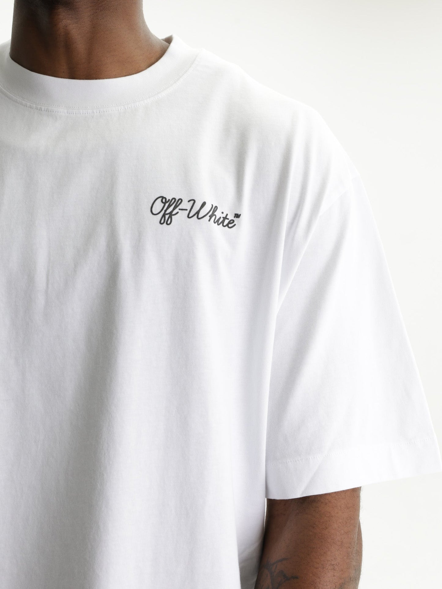 Off - White T-Shirt Script Skate White