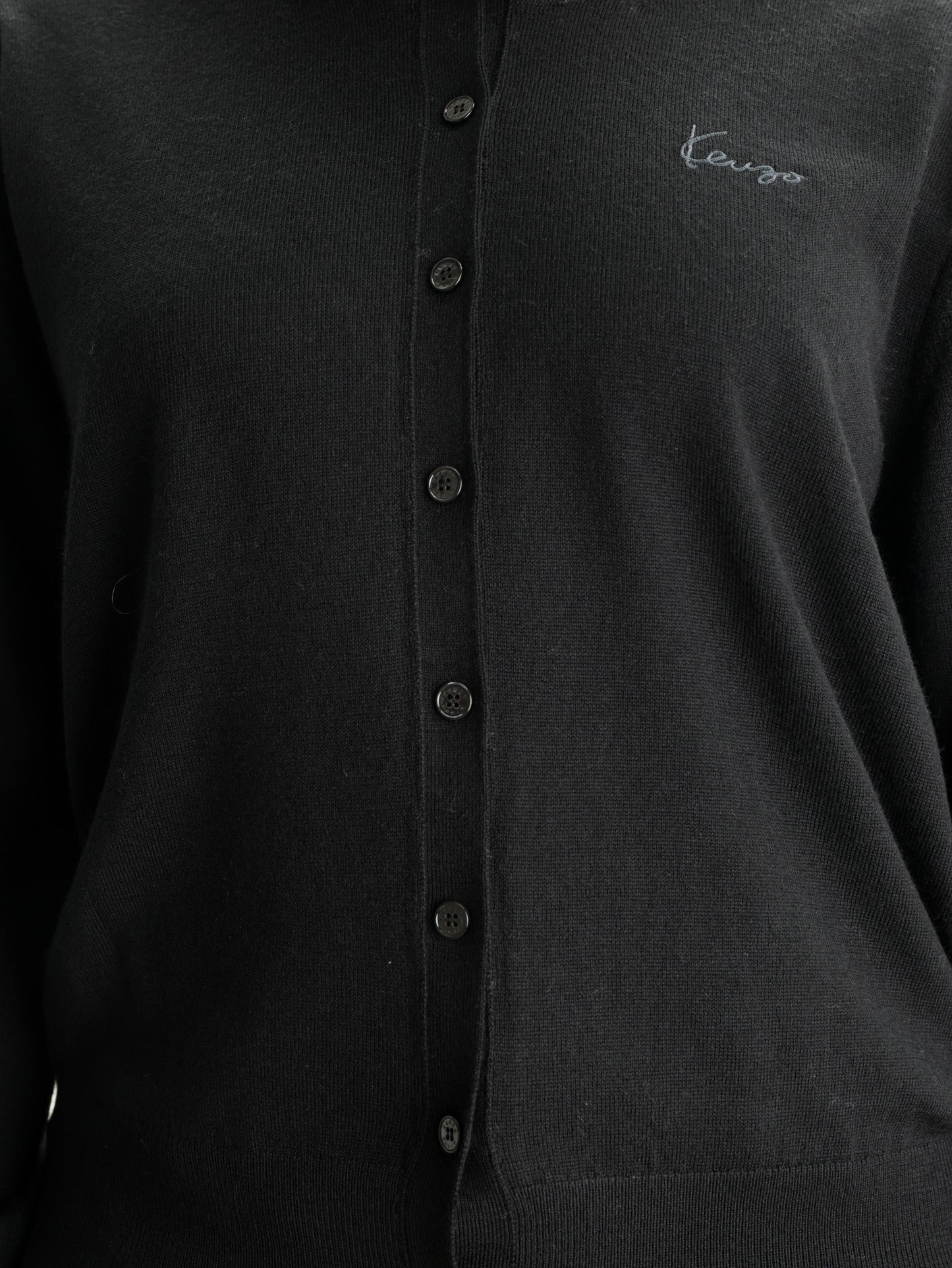 Kenzo Cardigan Rws Signiture Merino Black