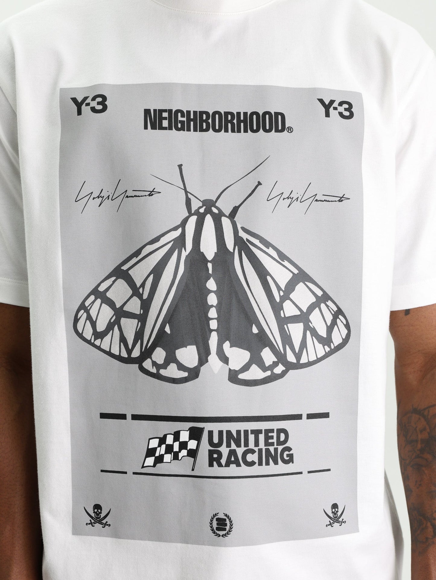 Y-3 T-Shirt NBHD GFX Butterfly Cloud White