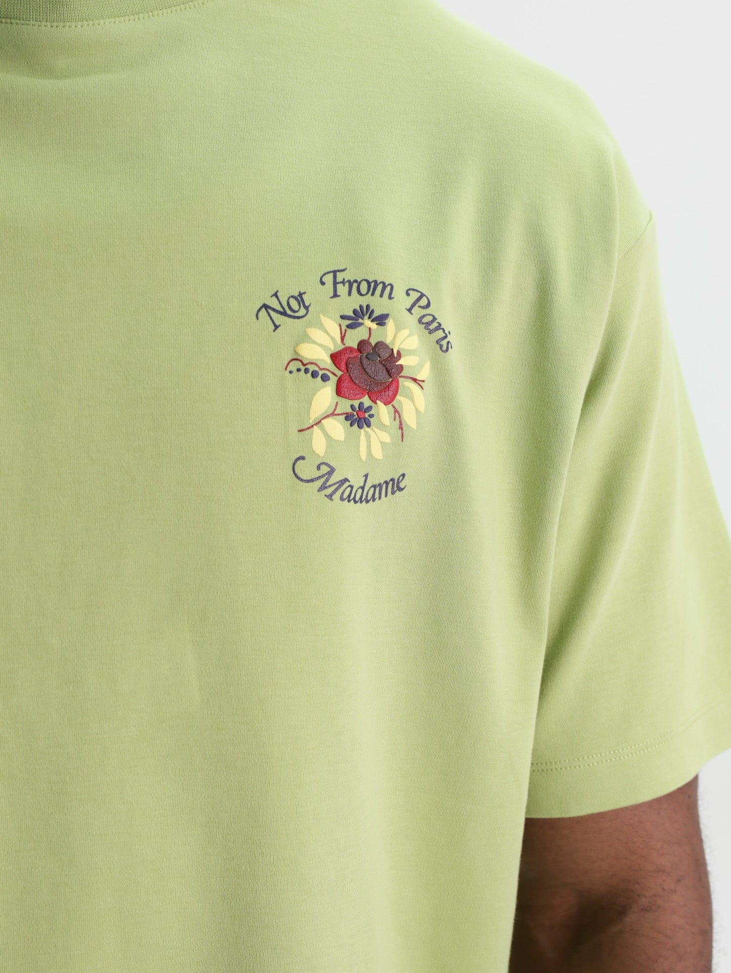 Drole T-Shirt Slogan Rose Light Olive