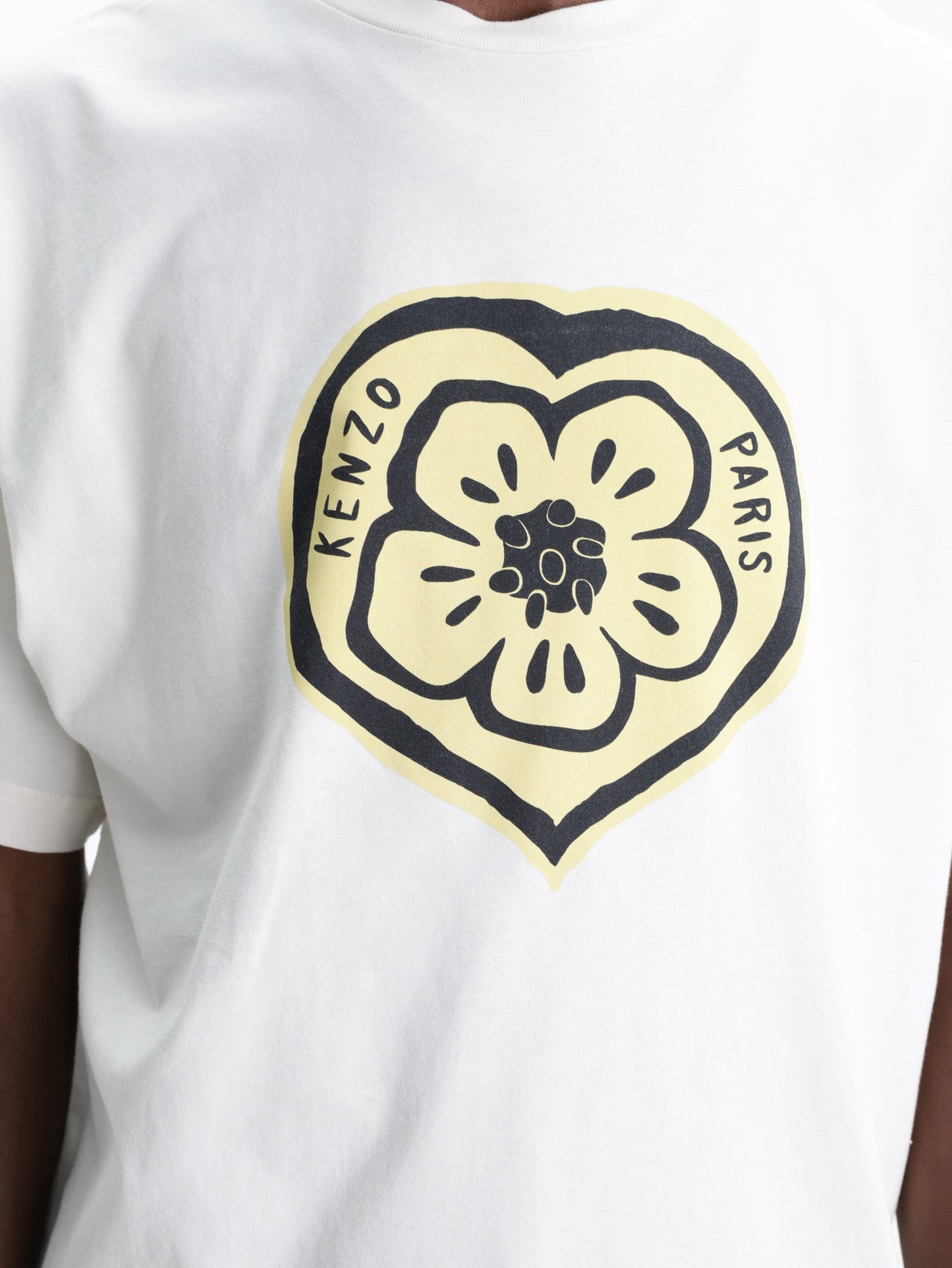 Kenzo T-Shirt Boke Heart Ecru
