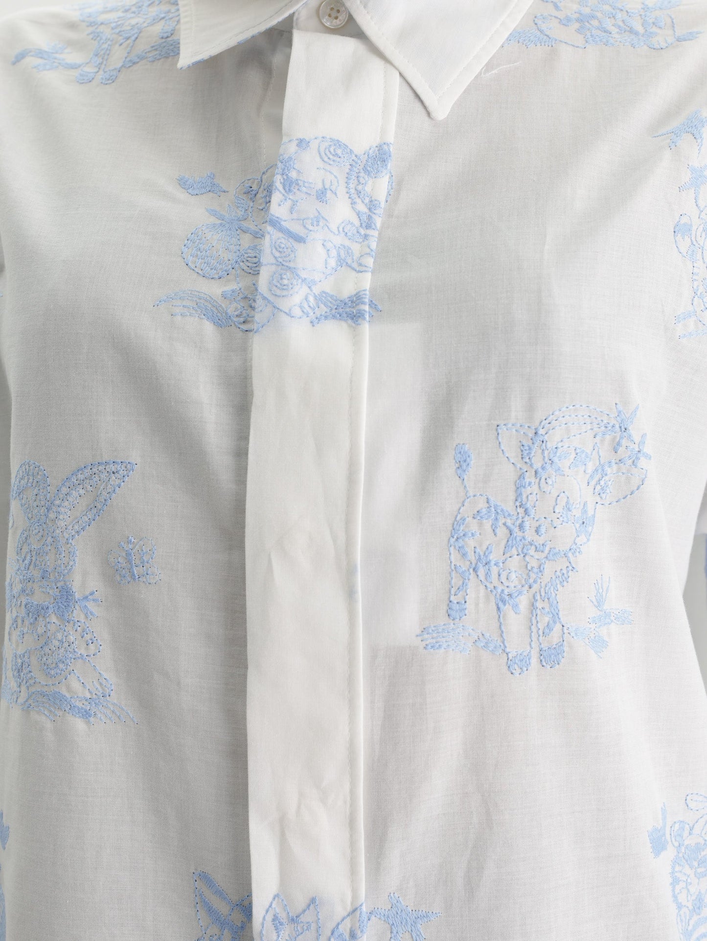 Kenzo Shirt LS White-Blue