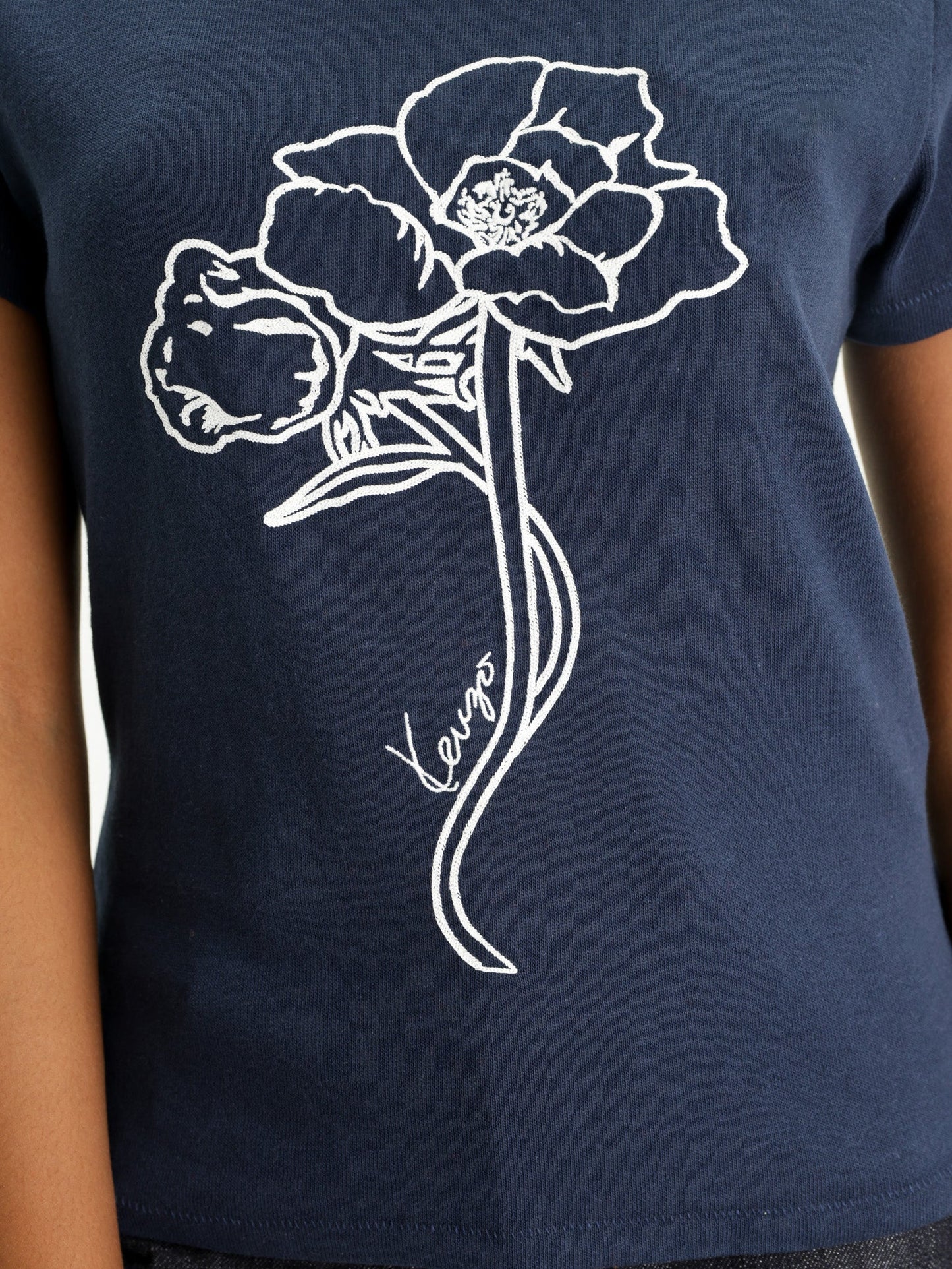Kenzo T-Shirt Flower Navy Blue
