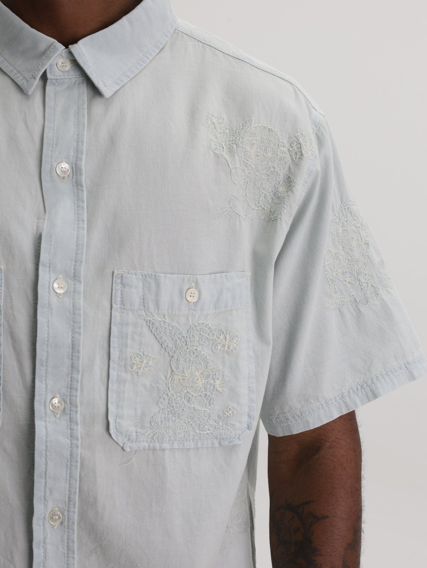 Kenzo Shirt SS Stone Bl Dirty