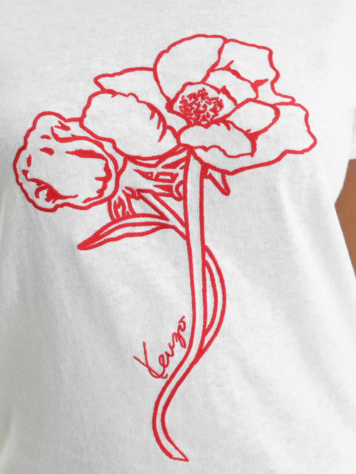 Kenzo T-Shirt Flower Off White